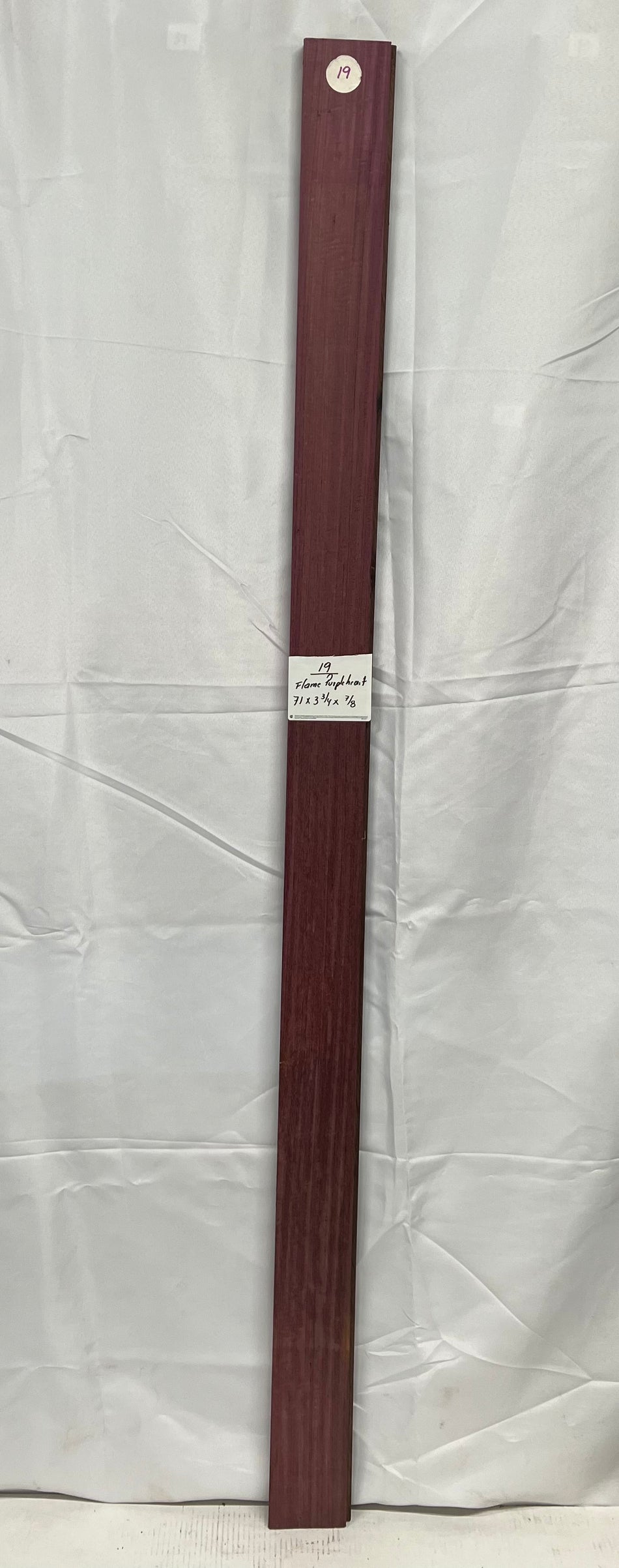 Flame Purpleheart Lumber 71" x 3-3/4" x 7/8" #19