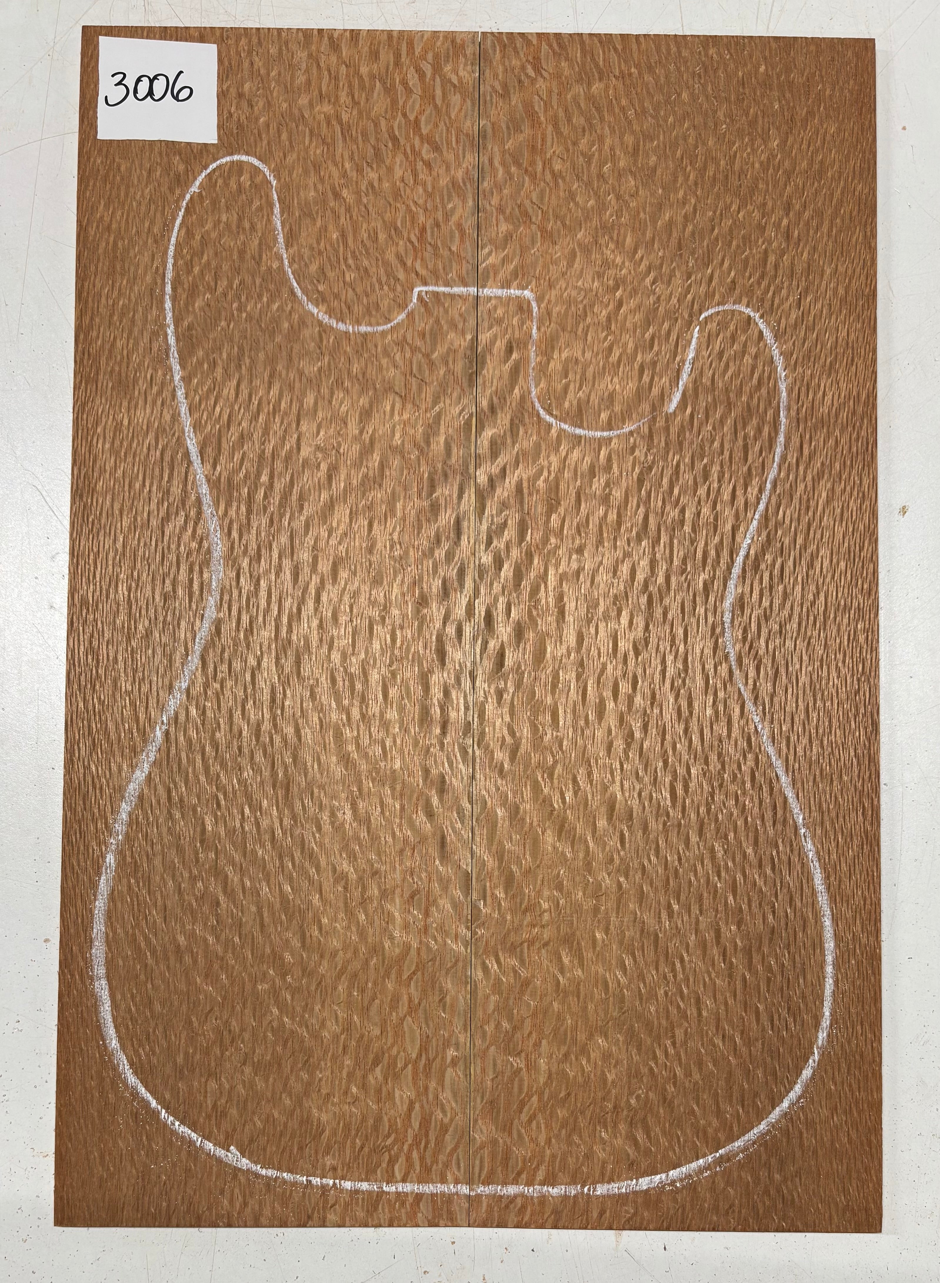 Lacewood Guitar Drop Top - 21-1/4" x 7-1/8" x 1/4" #3006 Exotic Wood Zone 