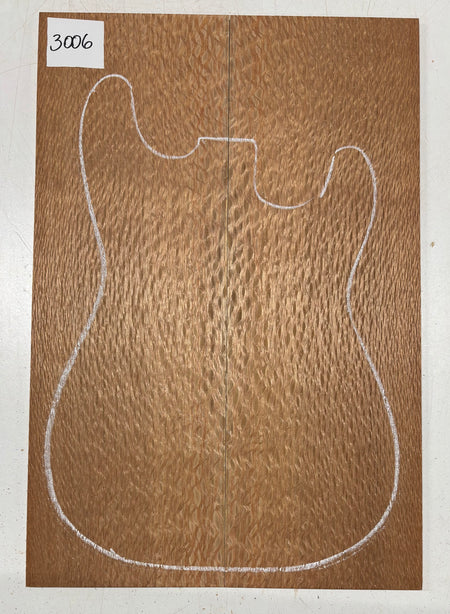 Lacewood Guitar Drop Top - 21-1/4" x 7-1/8" x 1/4" #3006 Exotic Wood Zone 