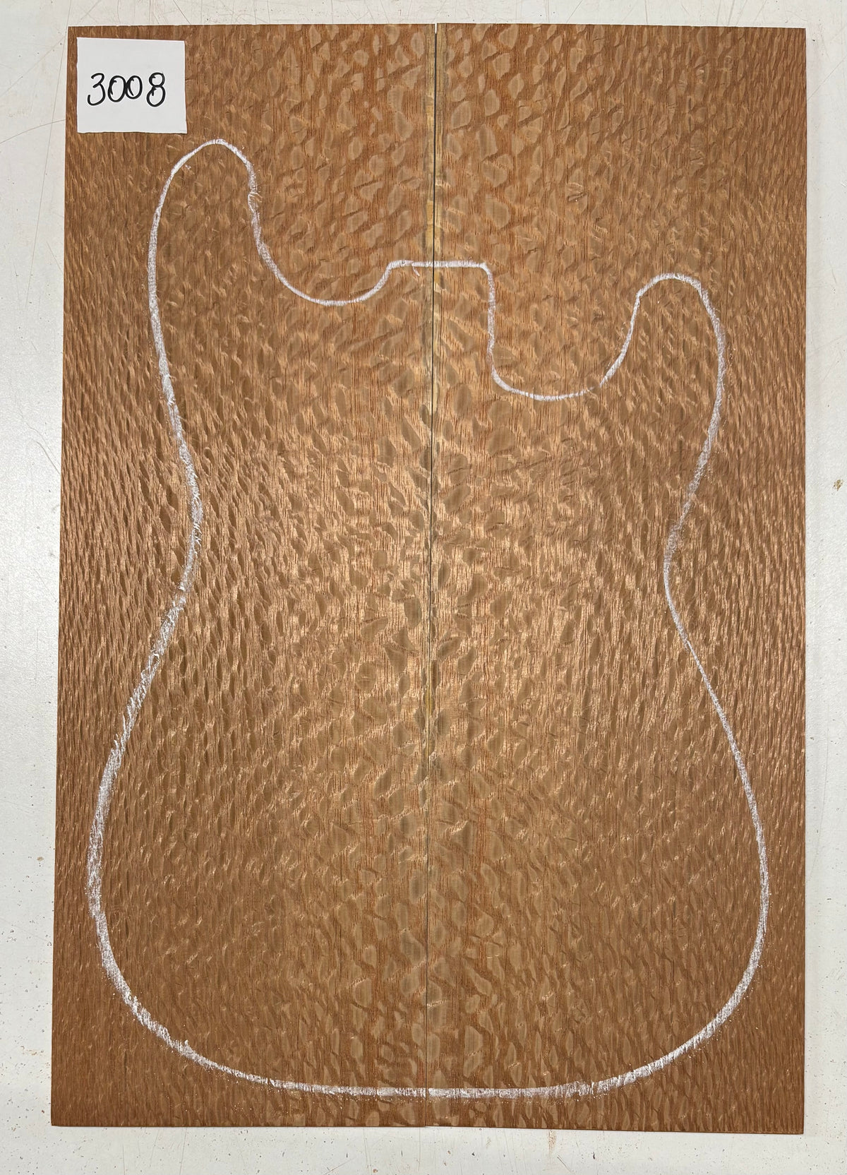 Lacewood Guitar Drop Top - 21-1/4" x 7-1/8" x 1/4" #3008 Exotic Wood Zone 