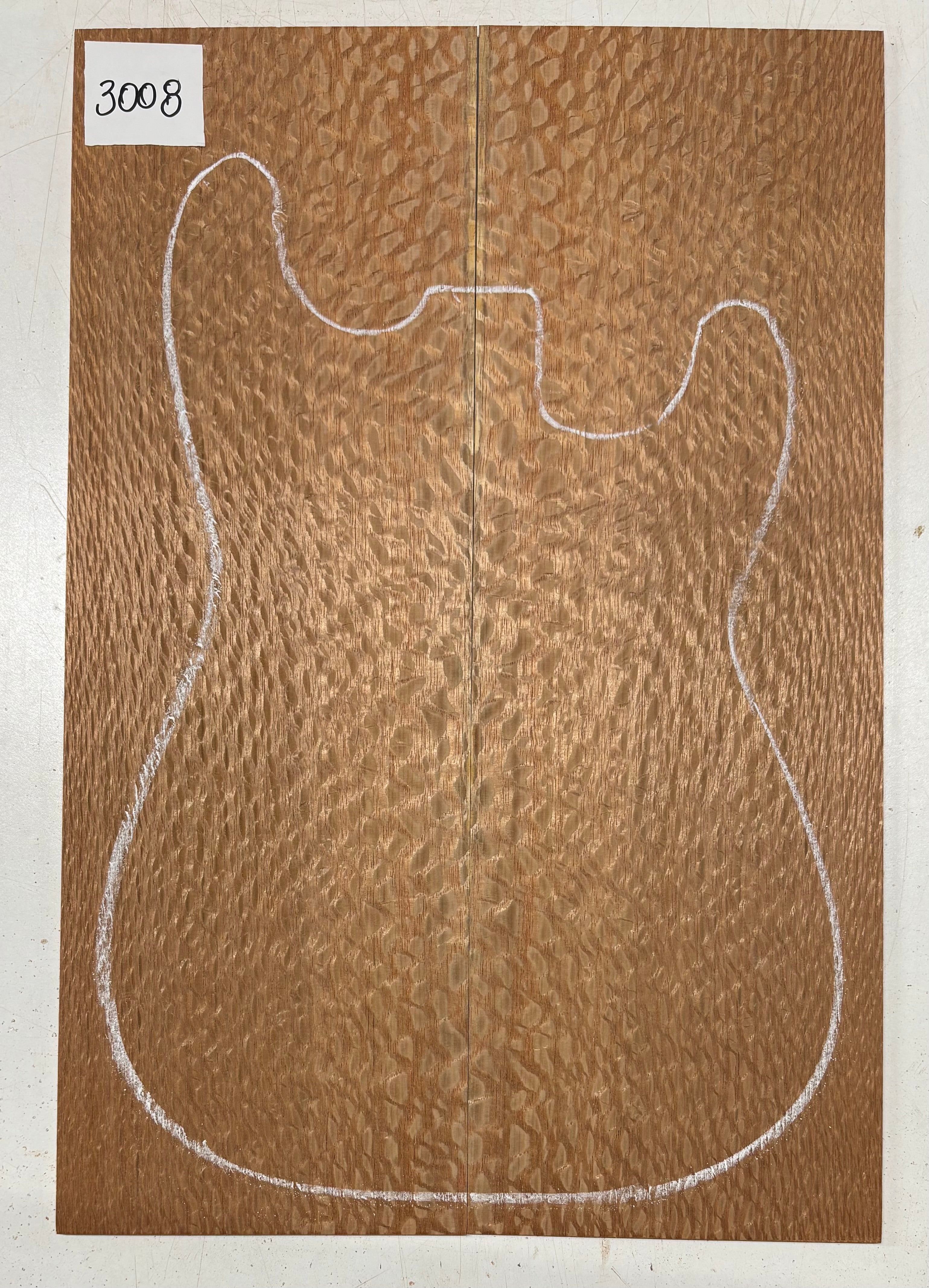 Lacewood Guitar Drop Top - 21-1/4" x 7-1/8" x 1/4" #3008 Exotic Wood Zone 