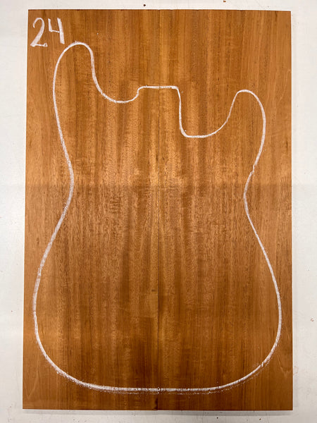 Beautiful Flame Honduran Mahogany Guitar Drop Tops 21" x 7" x 1/4" #24 - Exotic Wood Zone - Buy online Across USA 