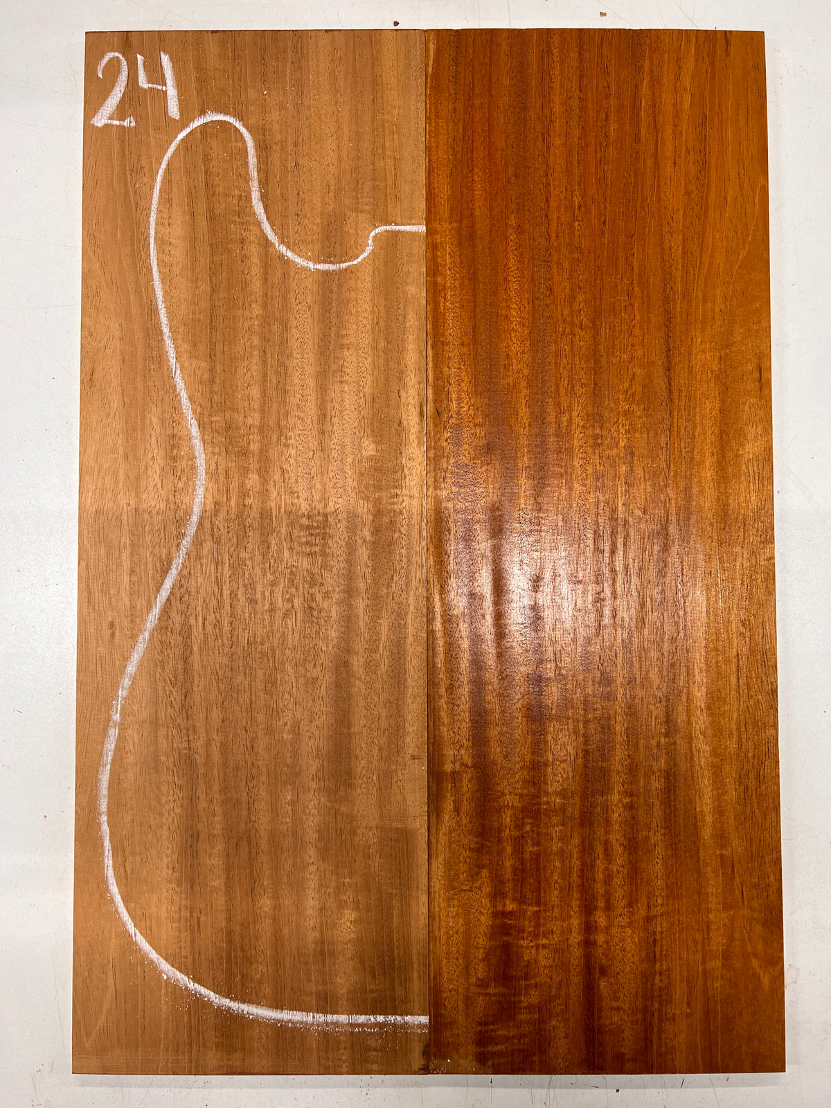 Beautiful Flame Honduran Mahogany Guitar Drop Tops 21" x 7" x 1/4" #24 - Exotic Wood Zone - Buy online Across USA 