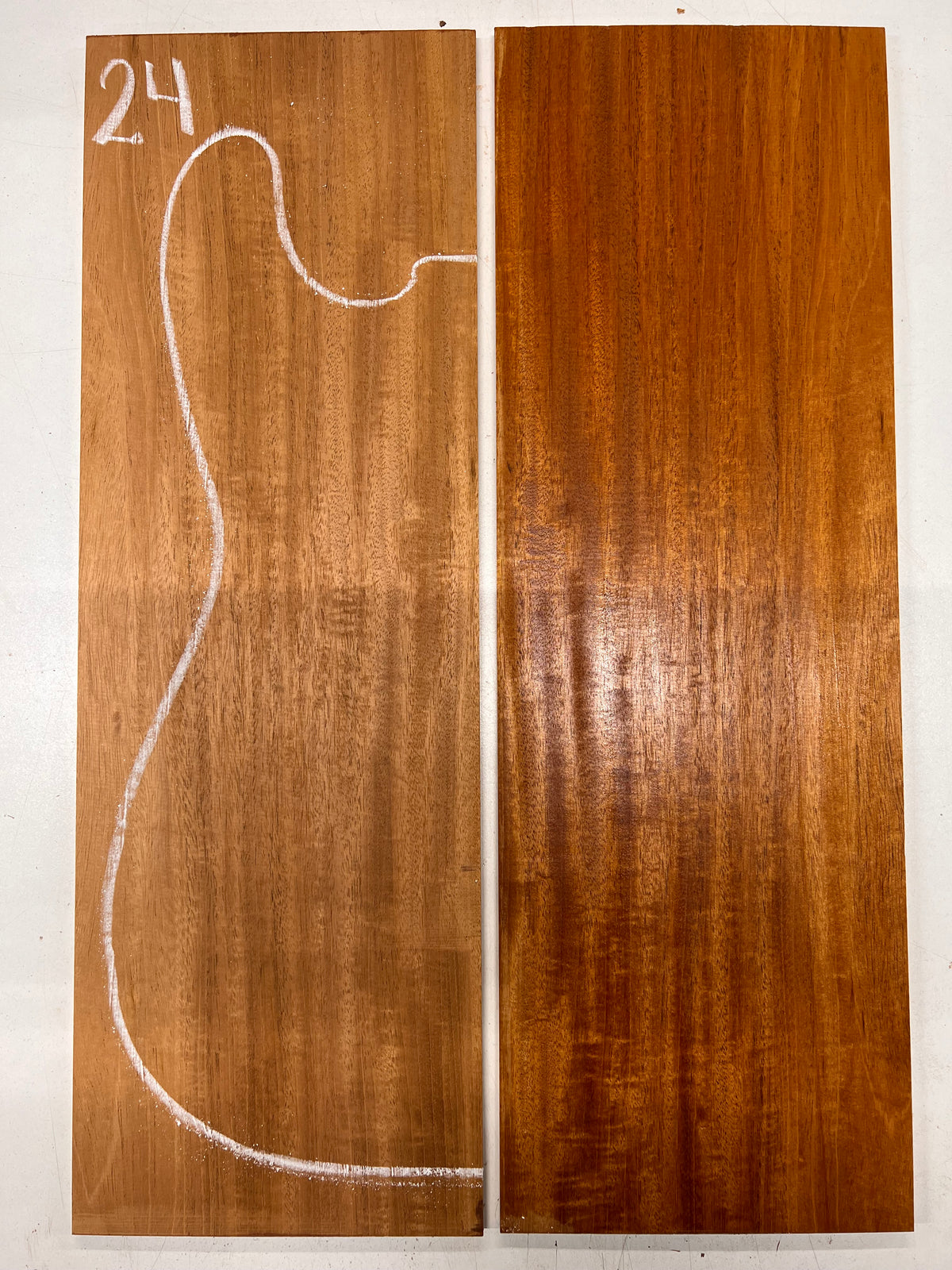 Beautiful Flame Honduran Mahogany Guitar Drop Tops 21" x 7" x 1/4" #24 - Exotic Wood Zone - Buy online Across USA 