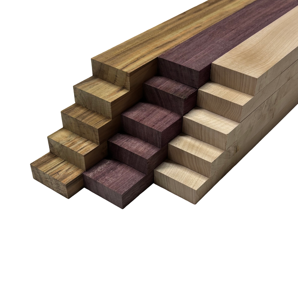 Tablero de madera Padauk - 3/4" x 2" (4 piezas)
