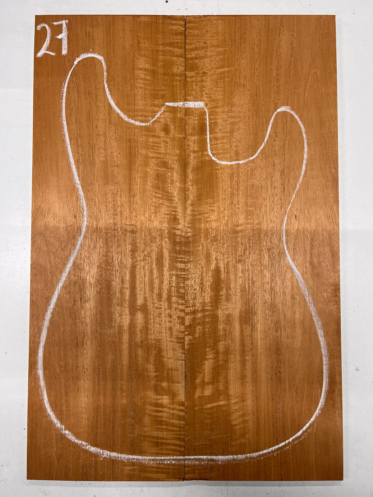 Beautiful Flame Honduran Mahogany Guitar Drop Tops 21" x 7" x 1/4" #27 - Exotic Wood Zone - Buy online Across USA 