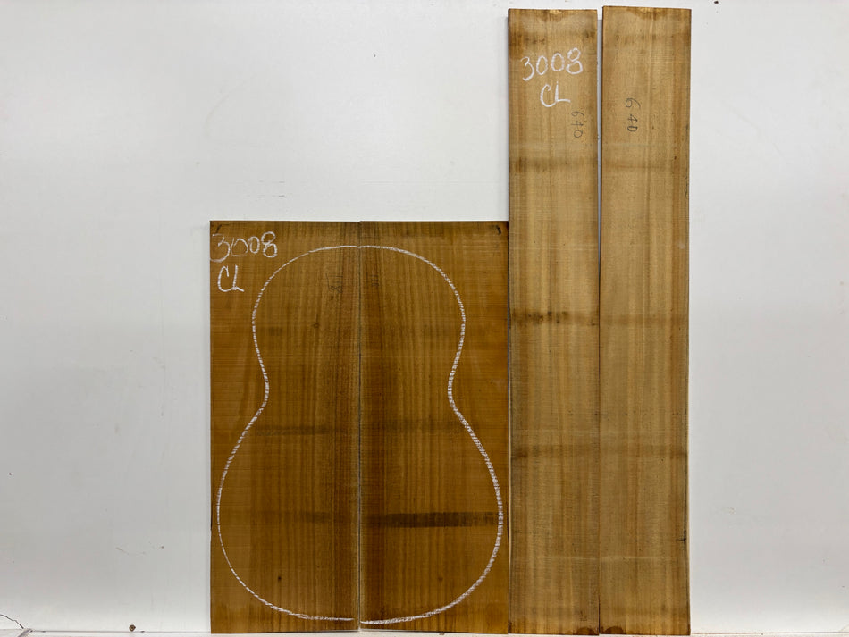 Juego de fondo y aros de guitarra de grado AAAA Dreadnought de palisandro de la India Oriental #61 