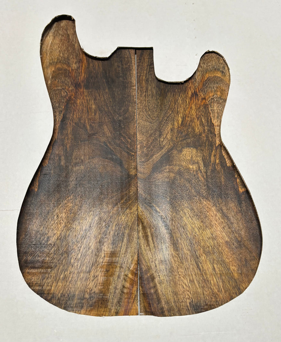 Chocolate Flame Mango Guitar Drop Top - 22" x 7-1/4" x 1/4" #109