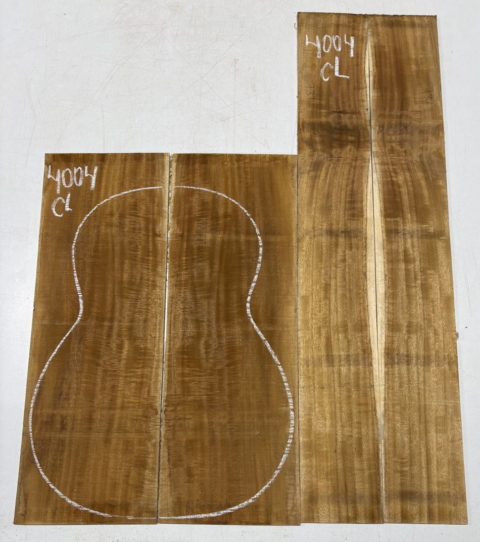 Golden Flame Acacia Classical Guitar Back & Side Set #4004