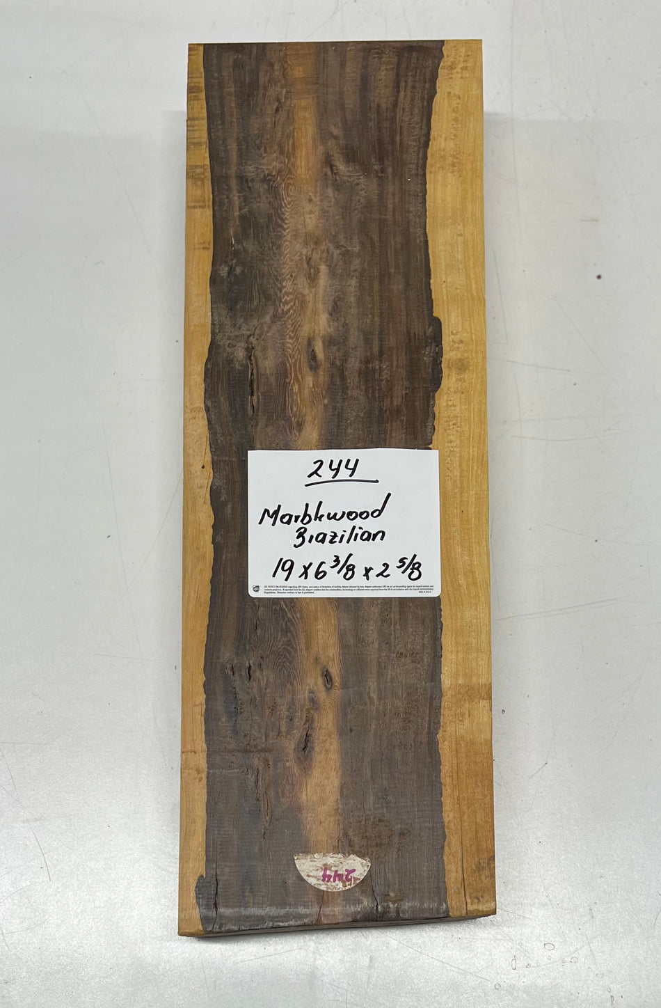 Brazilian Marblewood Lumber 19" x 6-3/8" x 2-5/8" #244