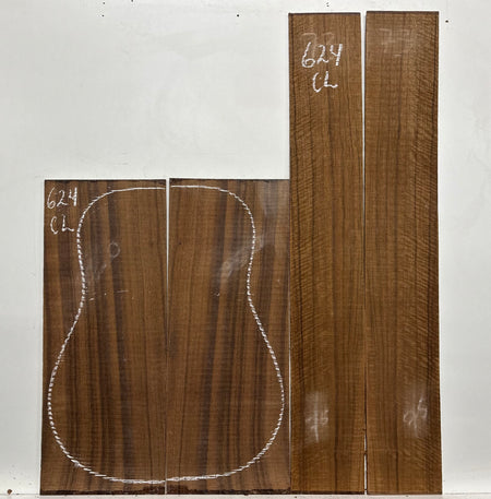 Indian Laurel Classical Guitar Back and Side Set #624 - Exotic Wood Zone