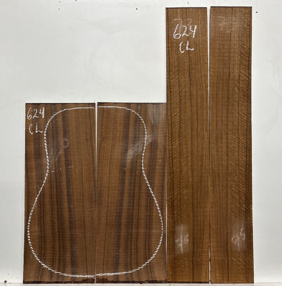 Indian Laurel Classical Guitar Back and Side Set #624 - Exotic Wood Zone