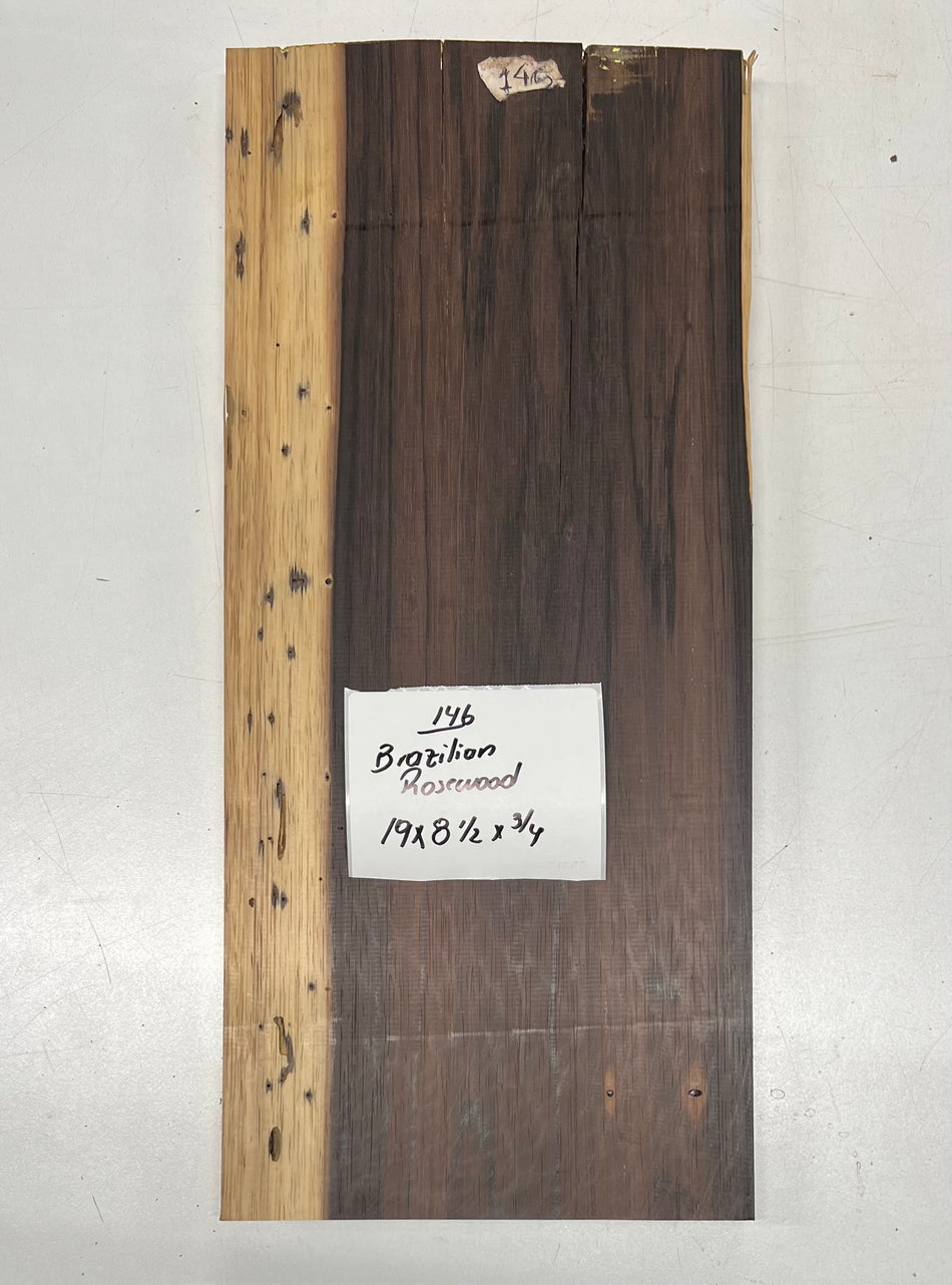 Brazilian Rosewood Lumber 19" x 8-1/2" x 3/4" #146