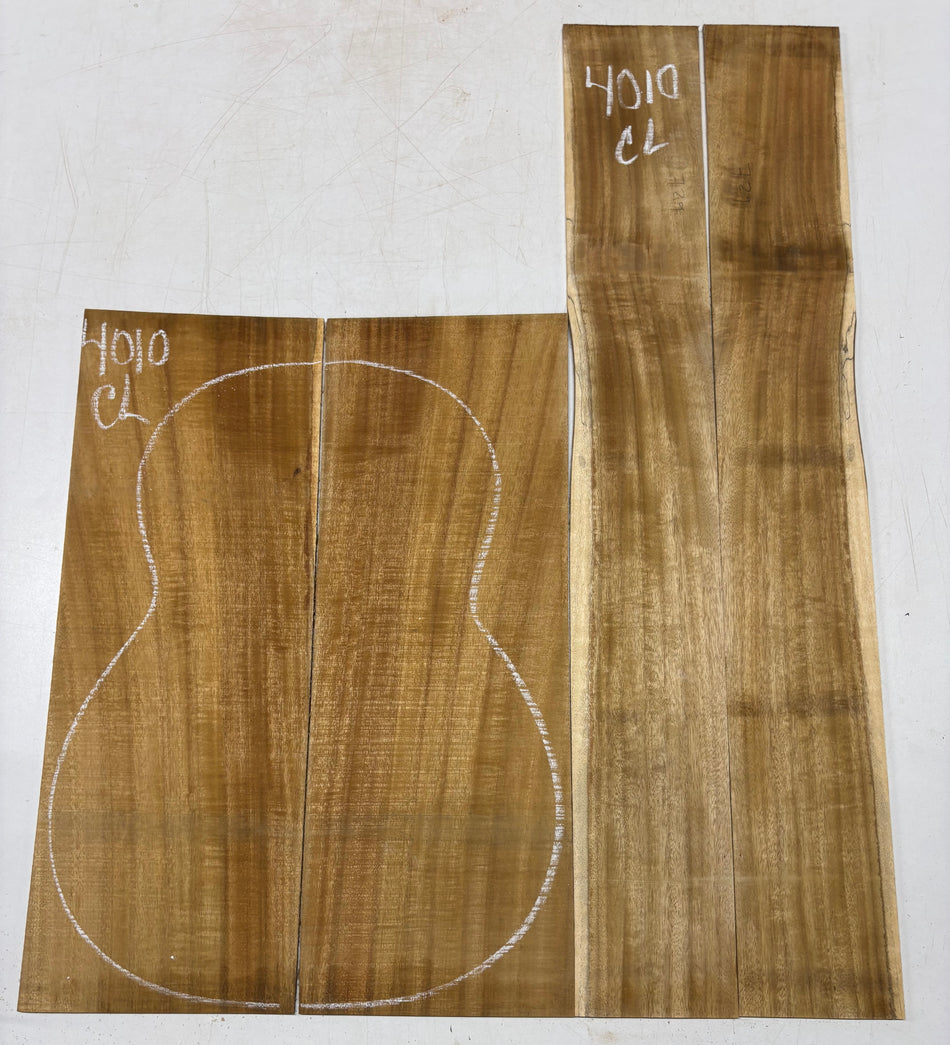 Golden Flame Acacia Classical Guitar Back & Side Set #4010