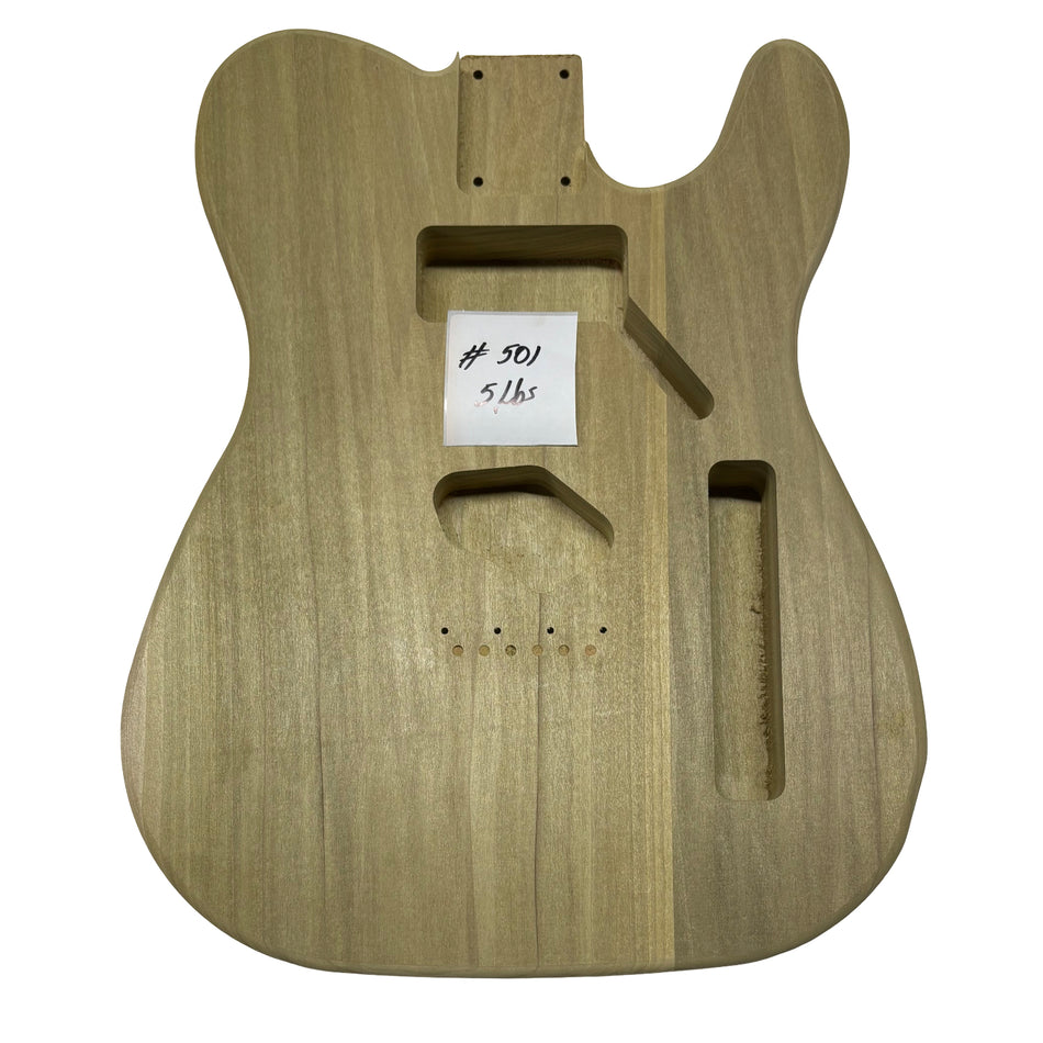 TL-Style Yellow Poplar Unfinished Fender Guitar Body #501