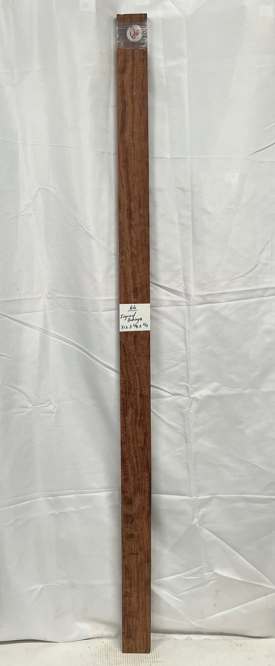 Figured Bubinga Lumber 71" x 3-3/8" x 3/4" #66