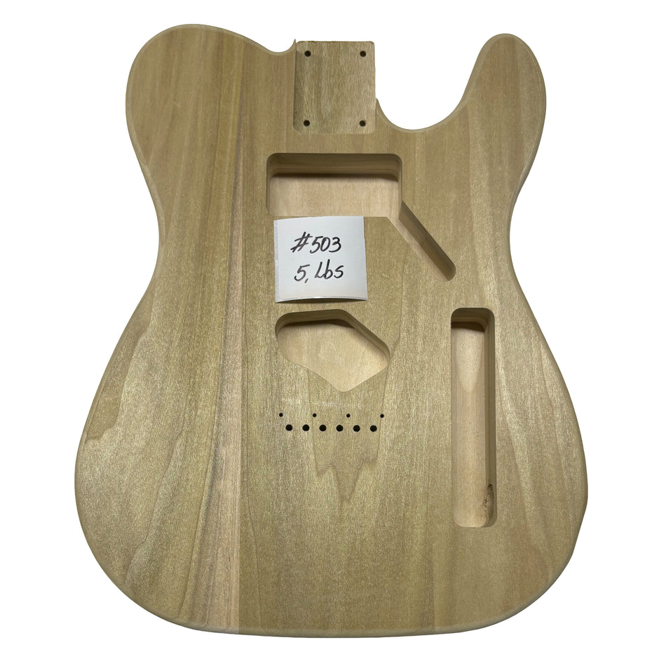 TL-Style Yellow Poplar Unfinished Fender Guitar Body #503