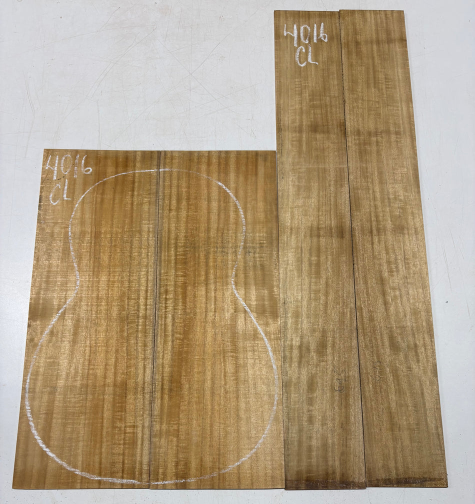 Golden Flame Acacia Classical Guitar Back & Side Set #4016