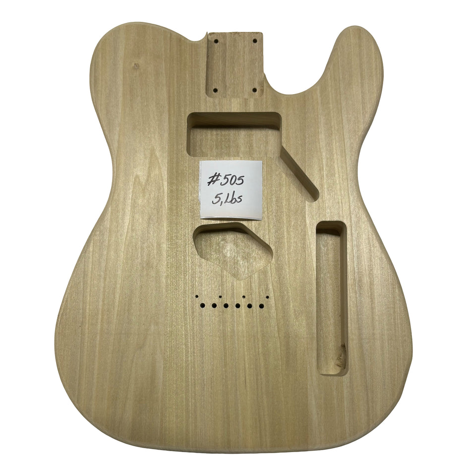TL-Style Yellow Poplar Unfinished Fender Guitar Body #505