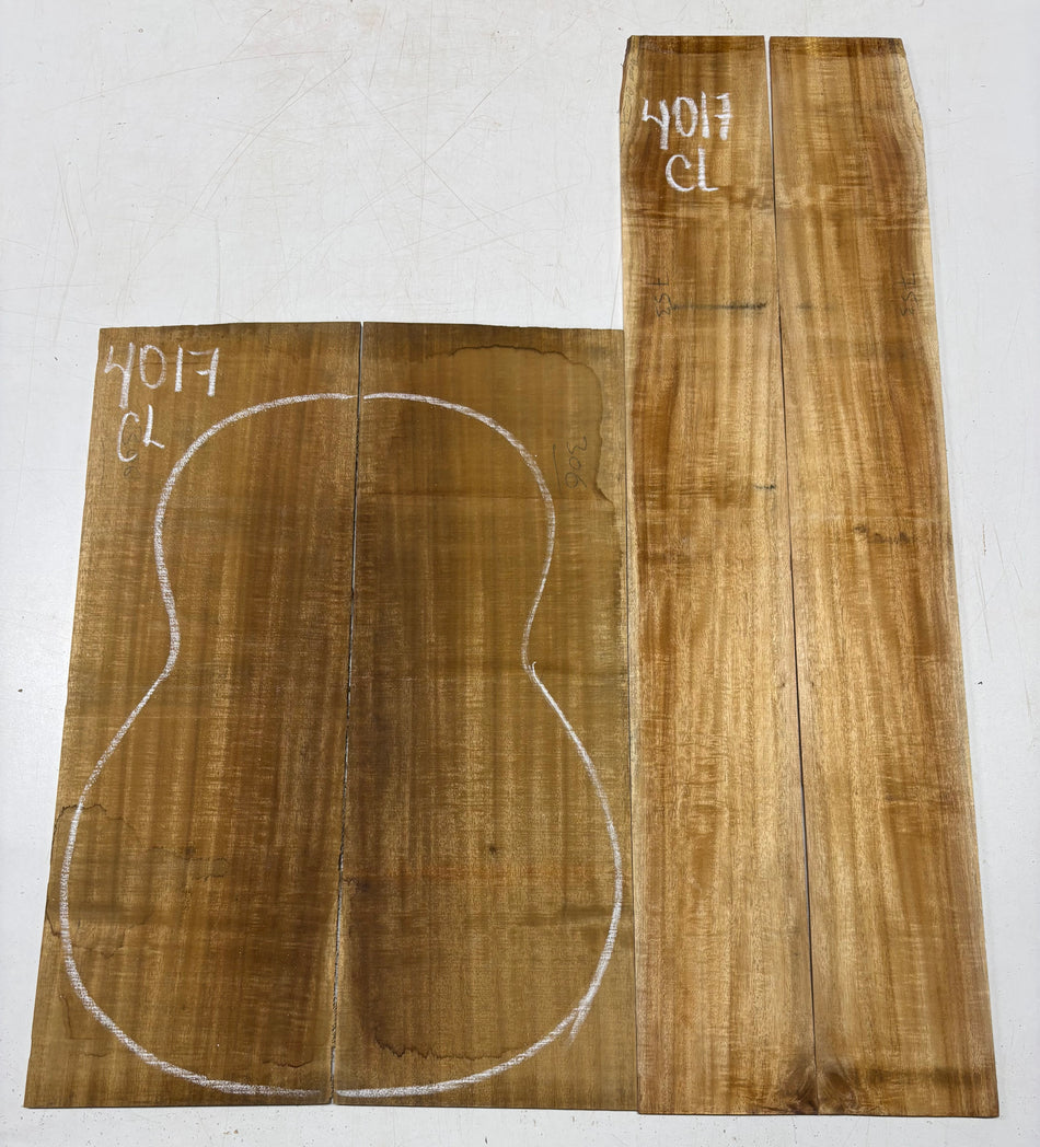 Golden Flame Acacia Classical Guitar Back & Side Set #4017