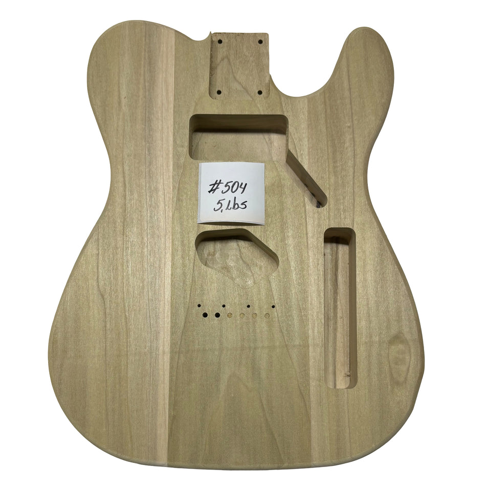 TL-Style Yellow Poplar Unfinished Fender Guitar Body #504
