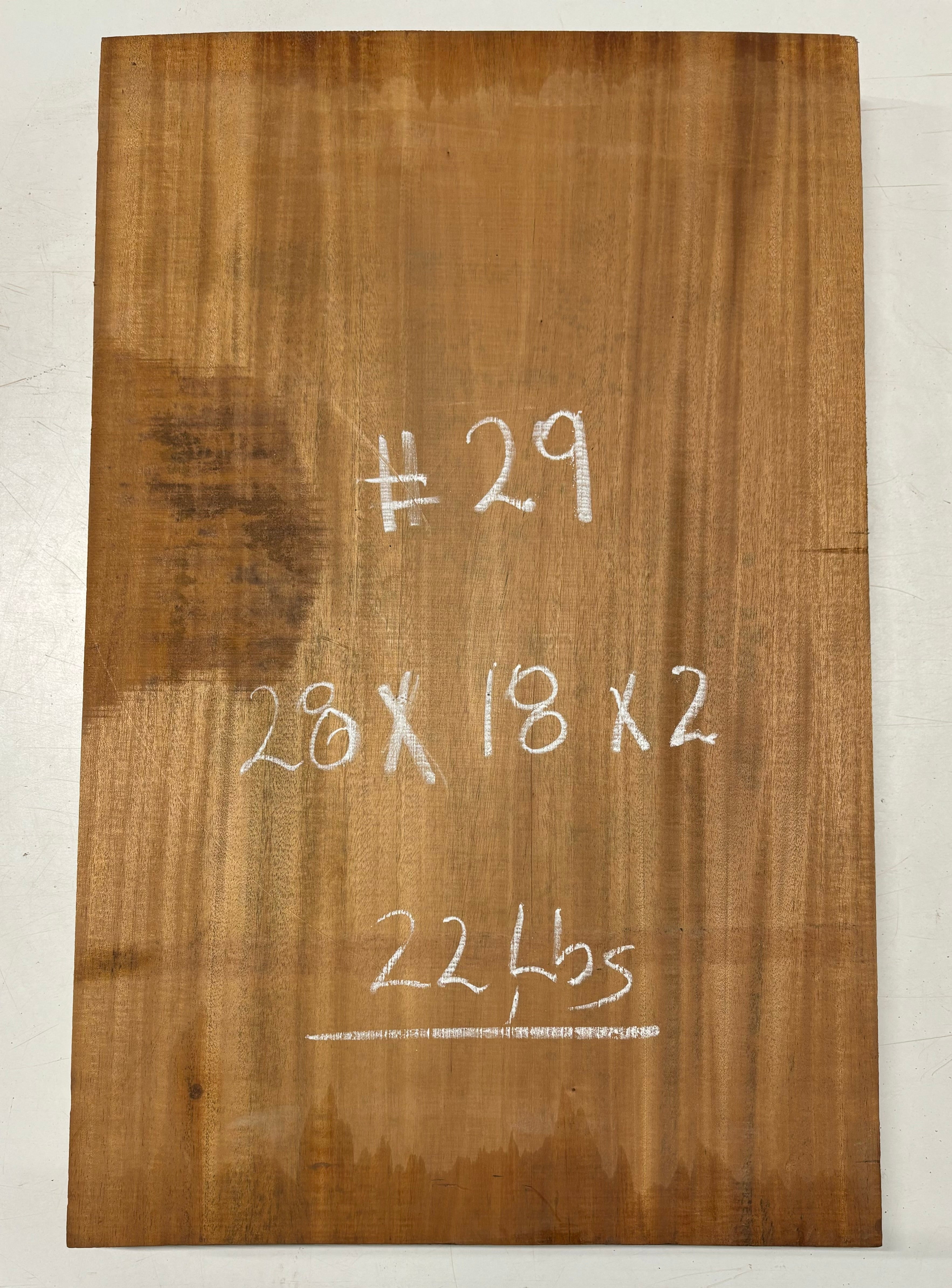 Premium Mahogany Guitar Body Blank - 28" x 18" x 2" (Single Piece) #29 Exotic Wood Zone 