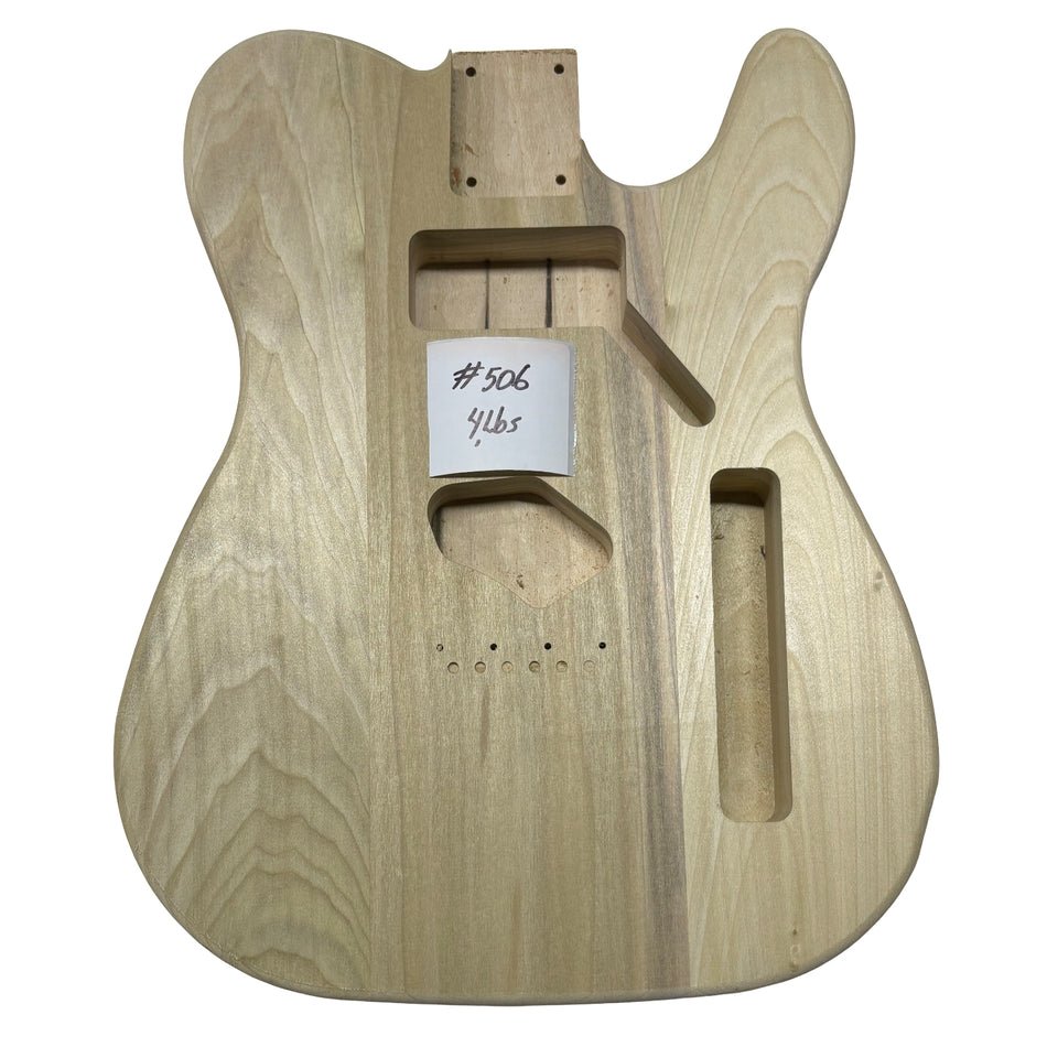 TL-Style Yellow Poplar Unfinished Fender Guitar Body #506