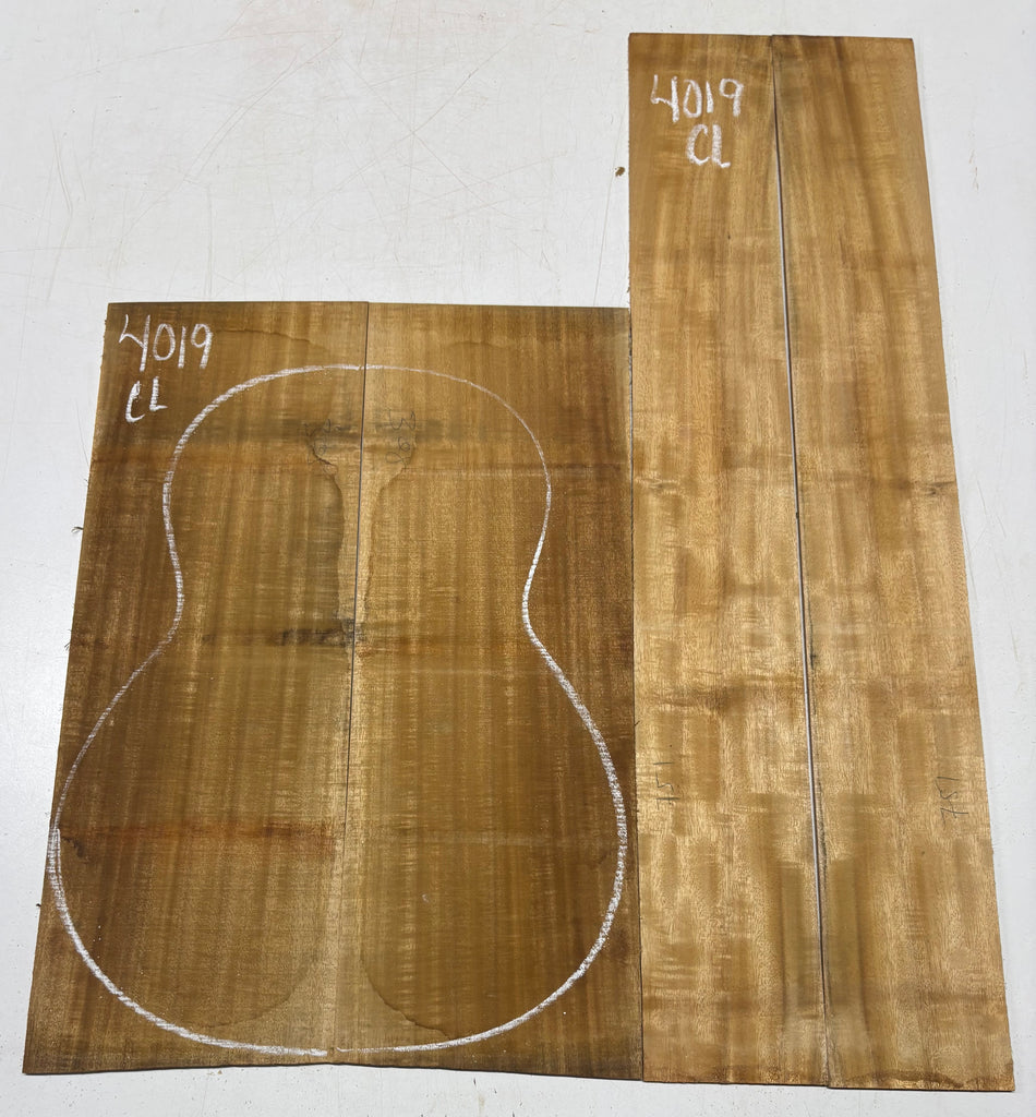 Golden Flame Acacia Classical Guitar Back & Side Set #4019