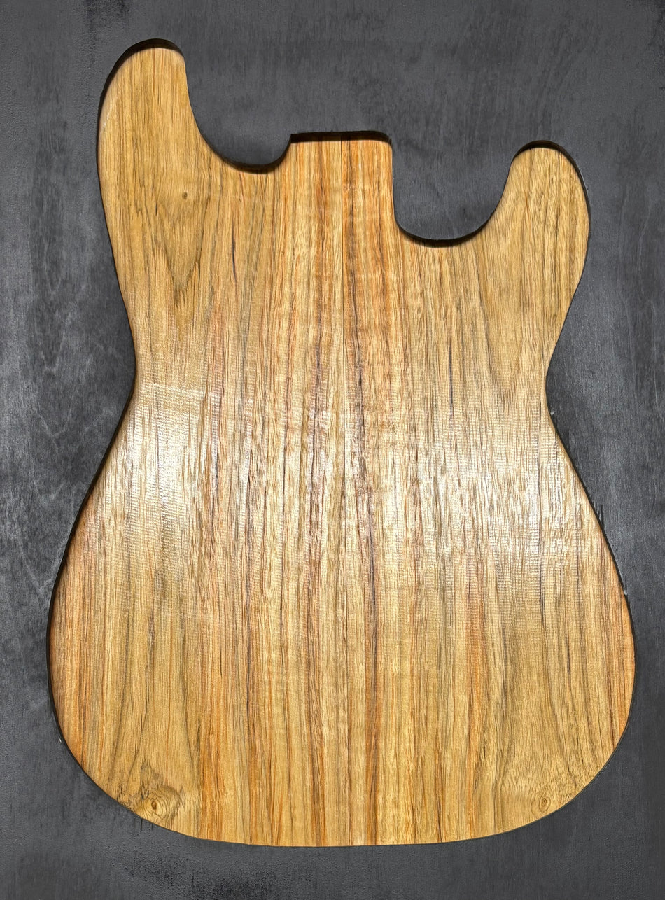Flame Teak Guitar Drop Top 21" x 7-1/8" x 3/8" #203