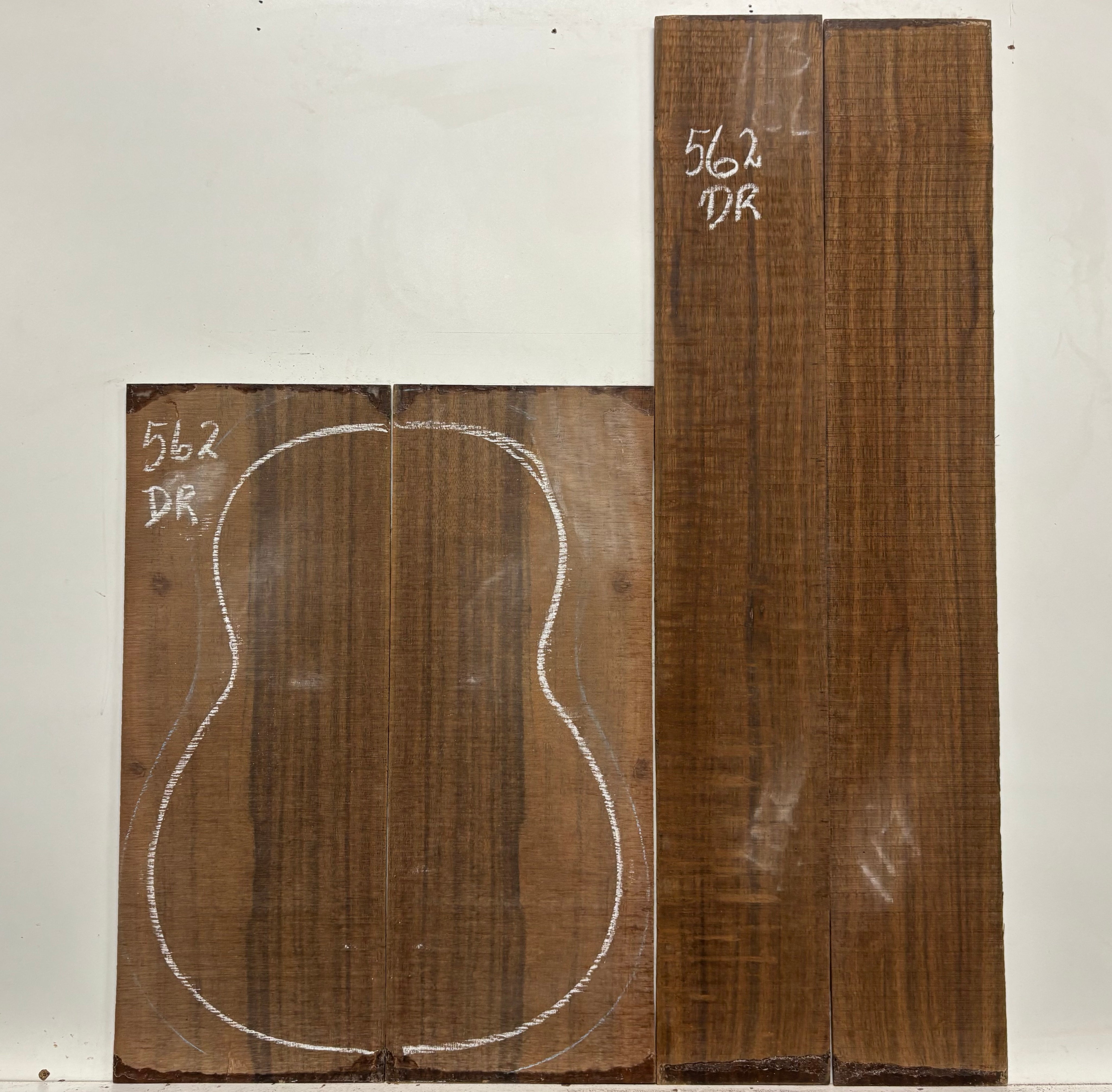 Indian Laurel Dreadnought Guitar Back and Side Set #562 - Exotic Wood Zone