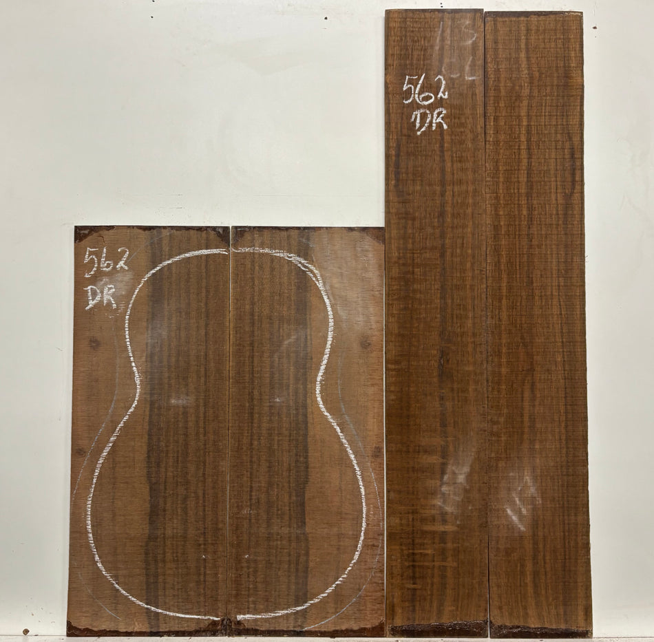 Indian Laurel Dreadnought Guitar Back and Side Set #562 - Exotic Wood Zone