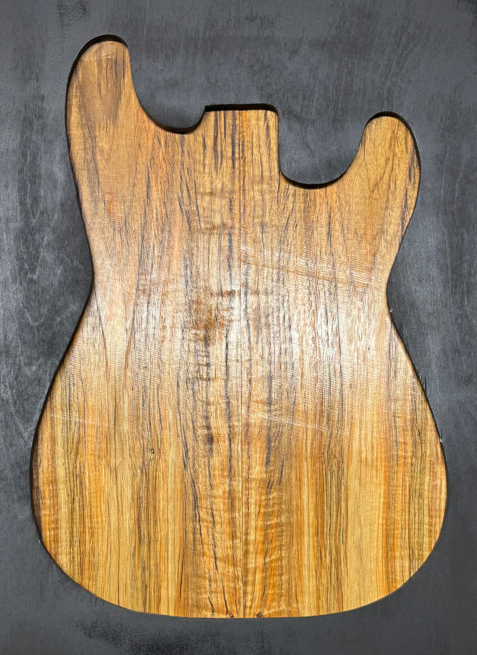 Flame Teak Guitar Drop Top 21" x 7-1/8" x 3/8" #204