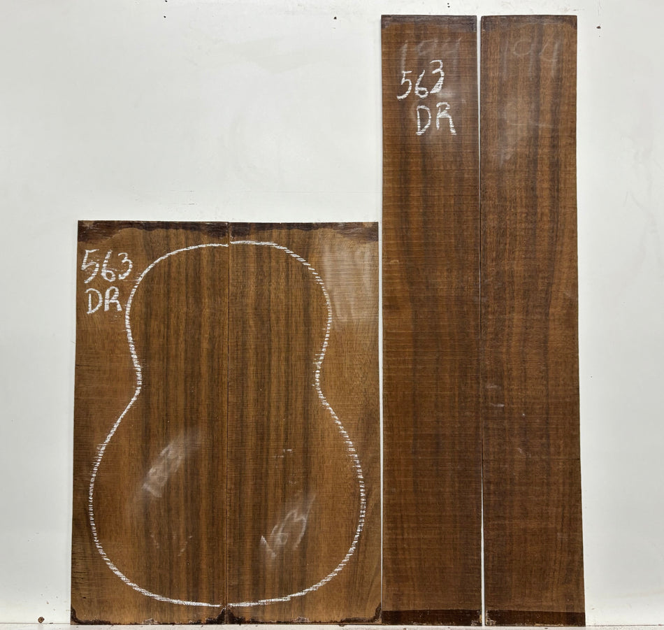 Indian Laurel Dreadnought Guitar Back and Side Set #563 - Exotic Wood Zone