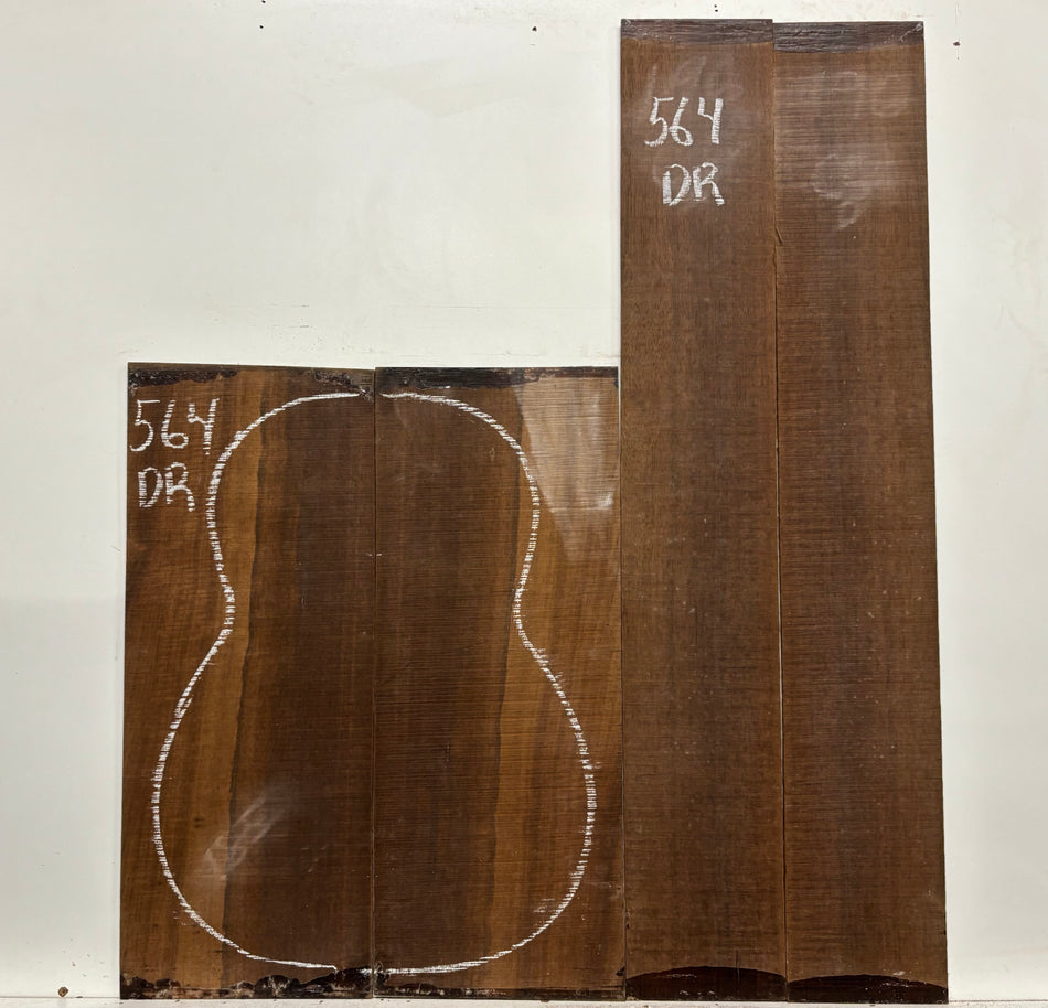 Indian Laurel Dreadnought Guitar Back and Side Set #564 - Exotic Wood Zone