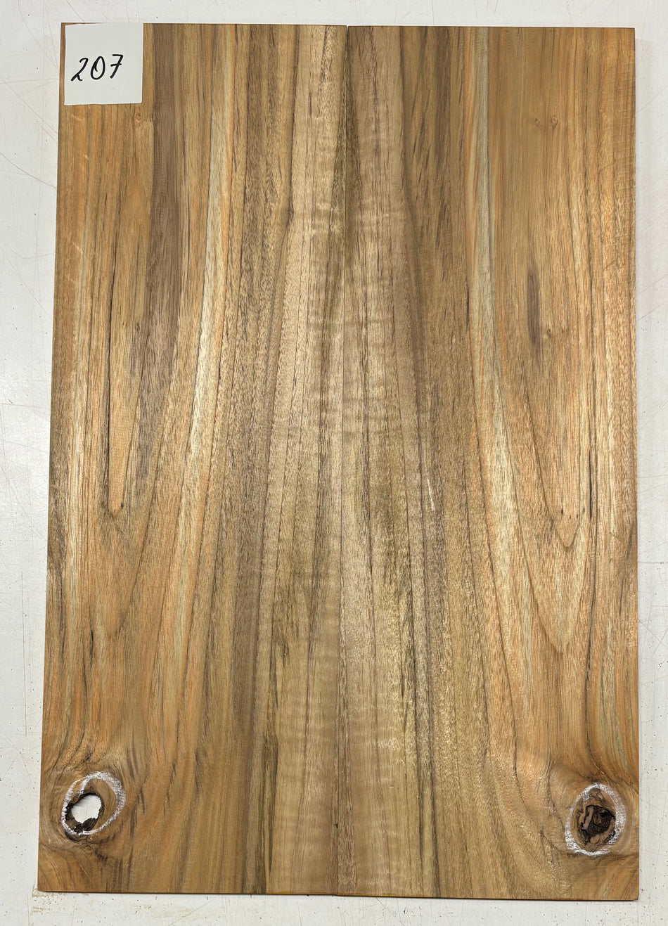 Flame Teak Guitar Drop Top 21" x 7-1/8" x 3/8" #207