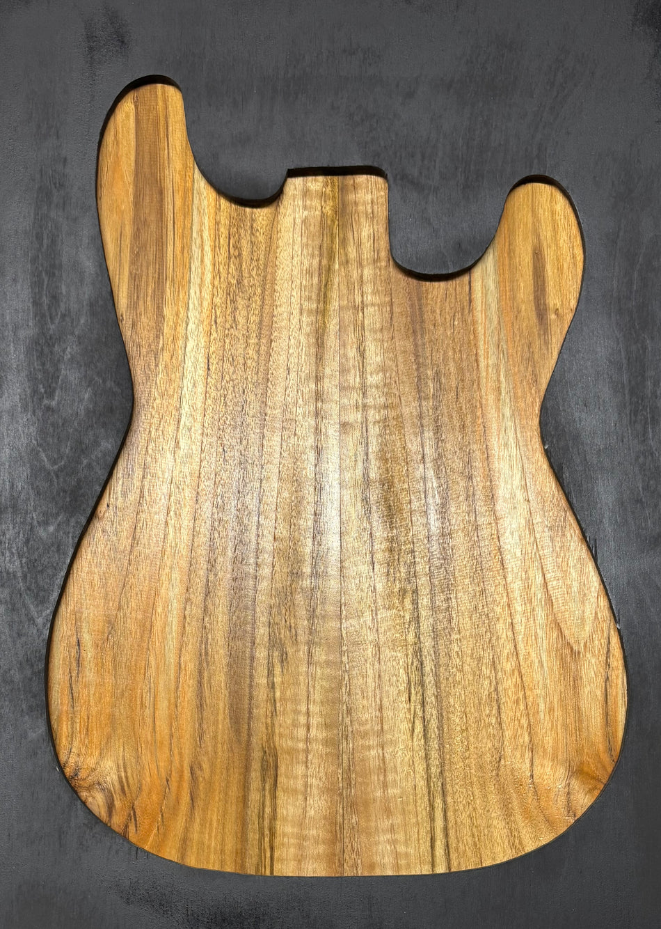 Flame Teak Guitar Drop Top 21" x 7-1/8" x 3/8" #207