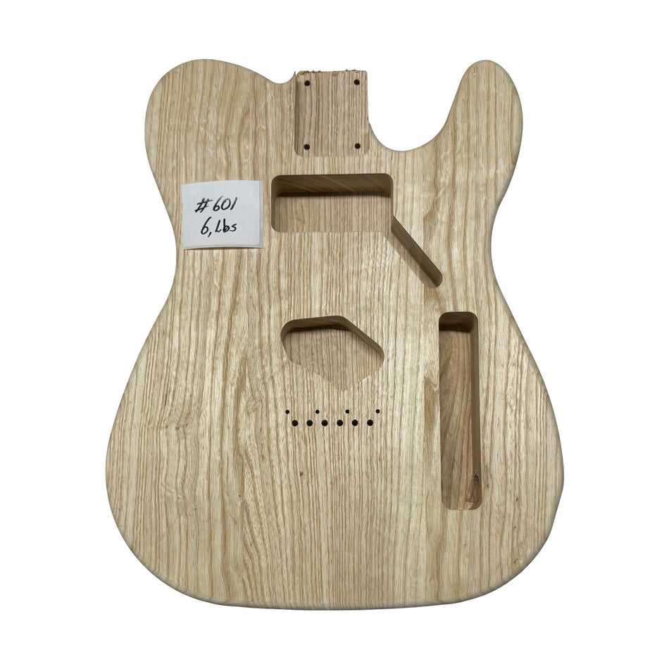 TL-Style White Ash Unfinished Fender Guitar Body #601 - Exotic Wood Zone