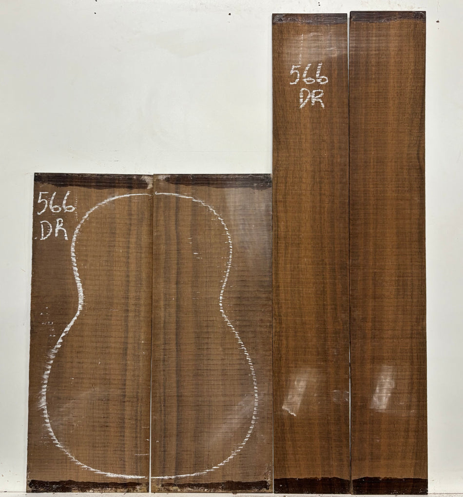 Indian Laurel Dreadnought Guitar Back and Side Set #566 - Exotic Wood Zone