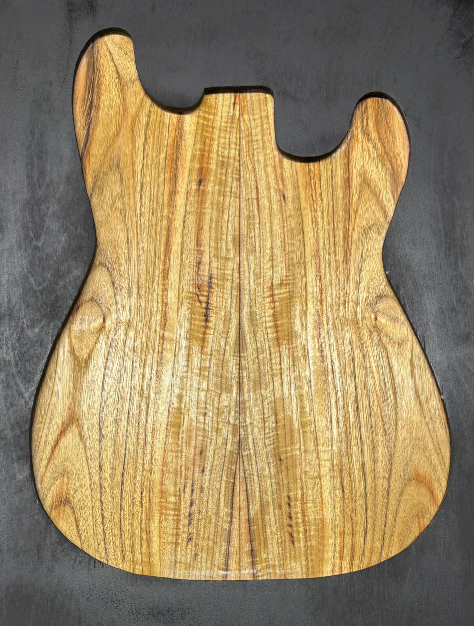 Flame Teak Guitar Drop Top 21" x 7-1/8" x 3/8" #208