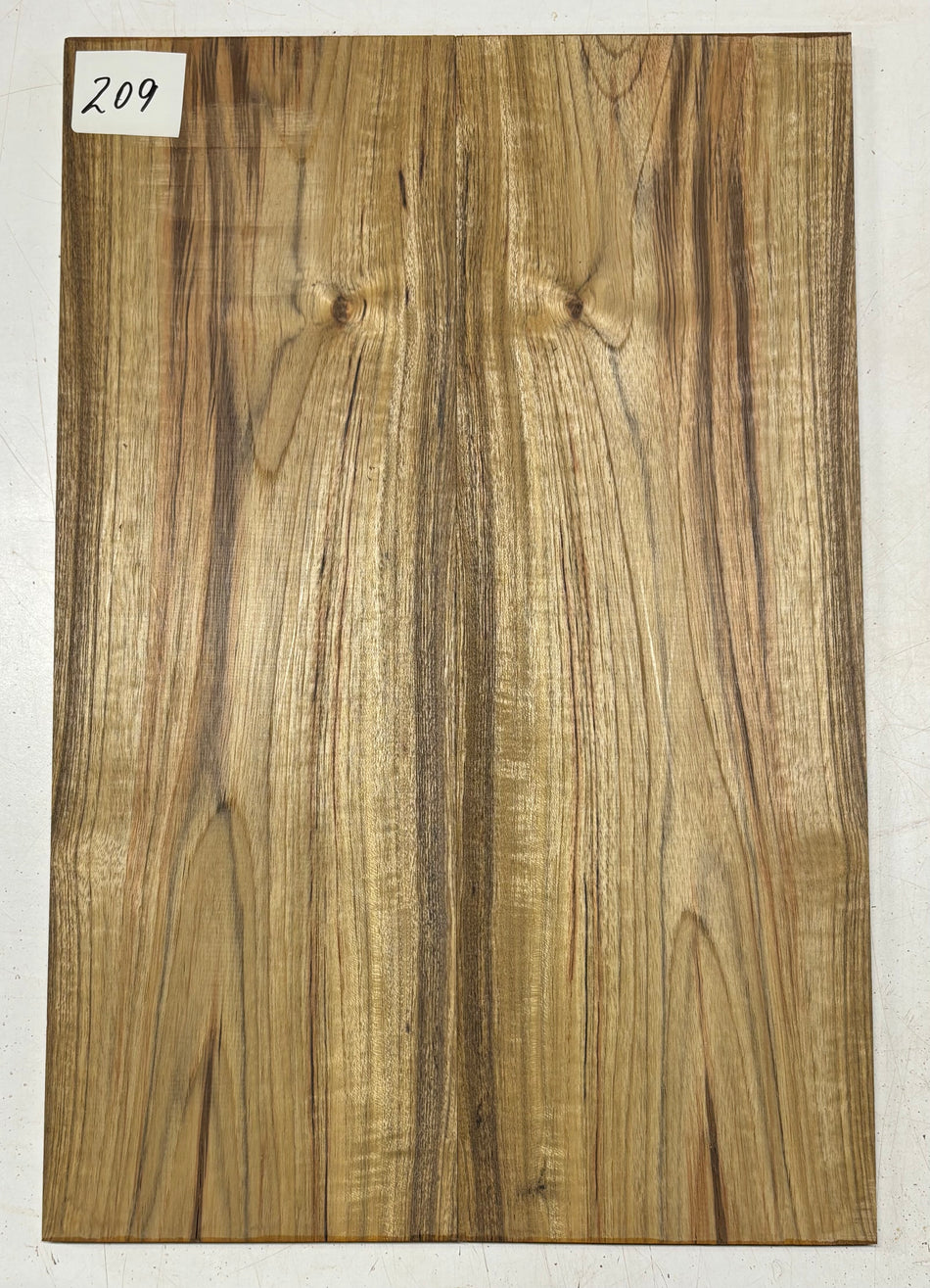 Flame Teak Guitar Drop Top 21" x 7-1/8" x 3/8" #209