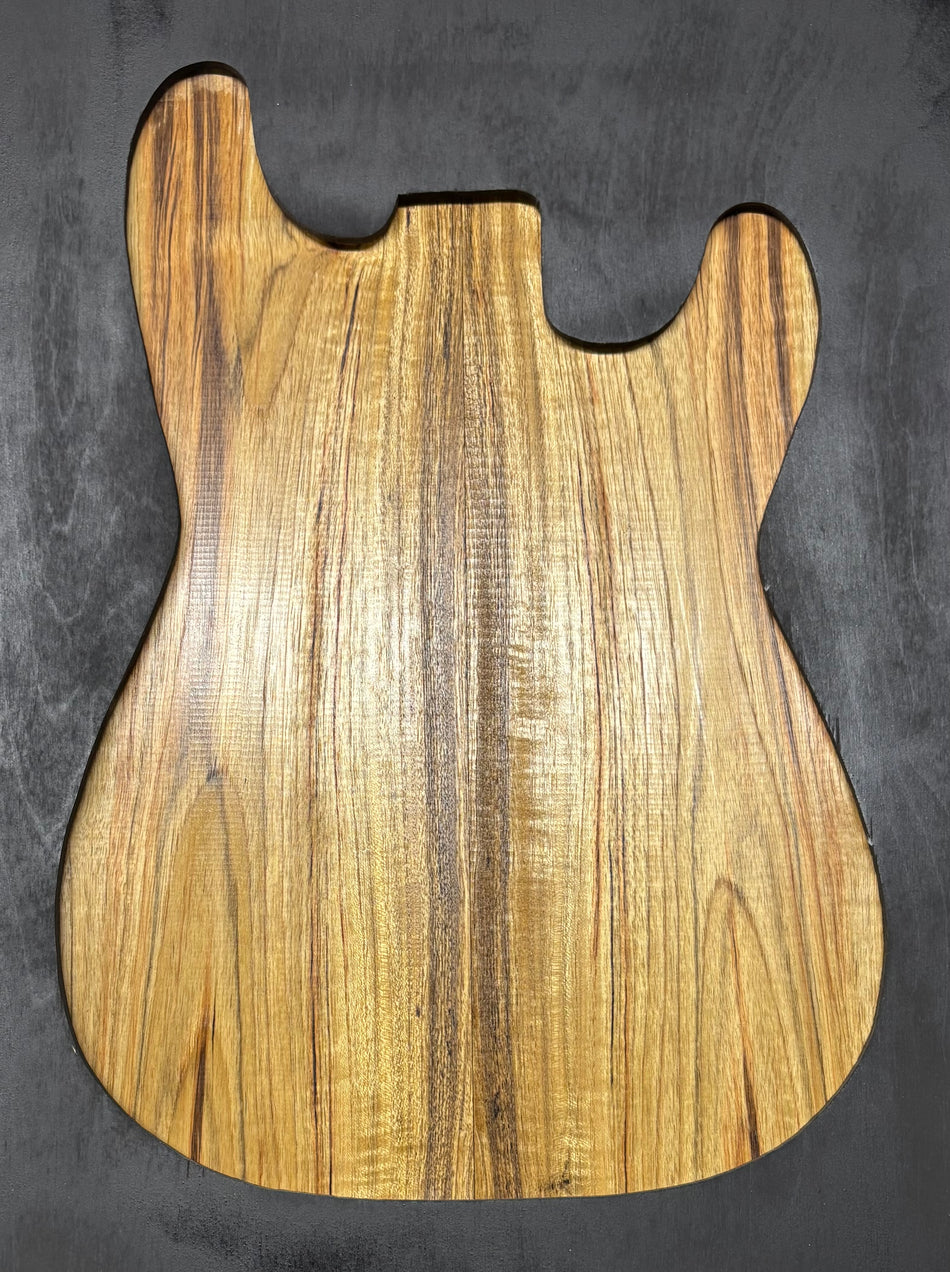 Flame Teak Guitar Drop Top 21" x 7-1/8" x 3/8" #209
