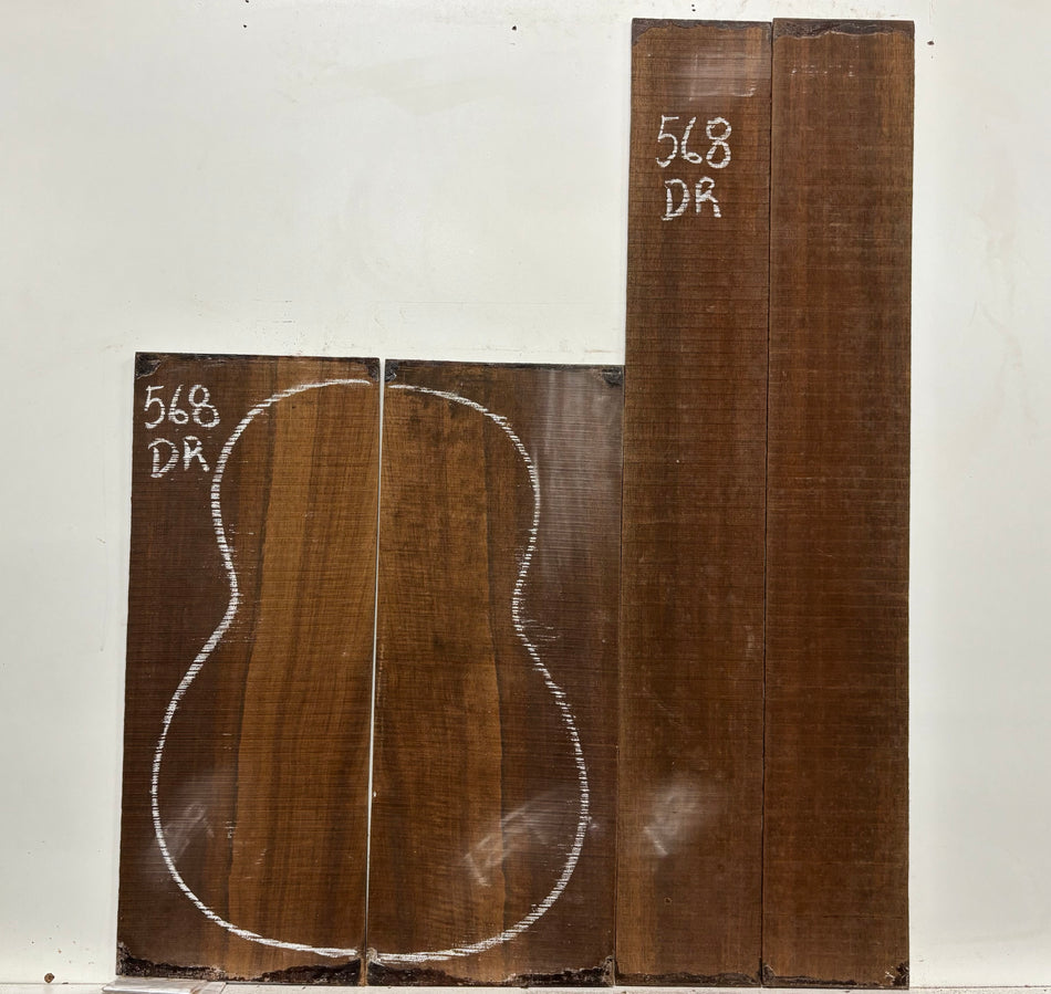 Indian Laurel Dreadnought Guitar Back and Side Set #568 - Exotic Wood Zone