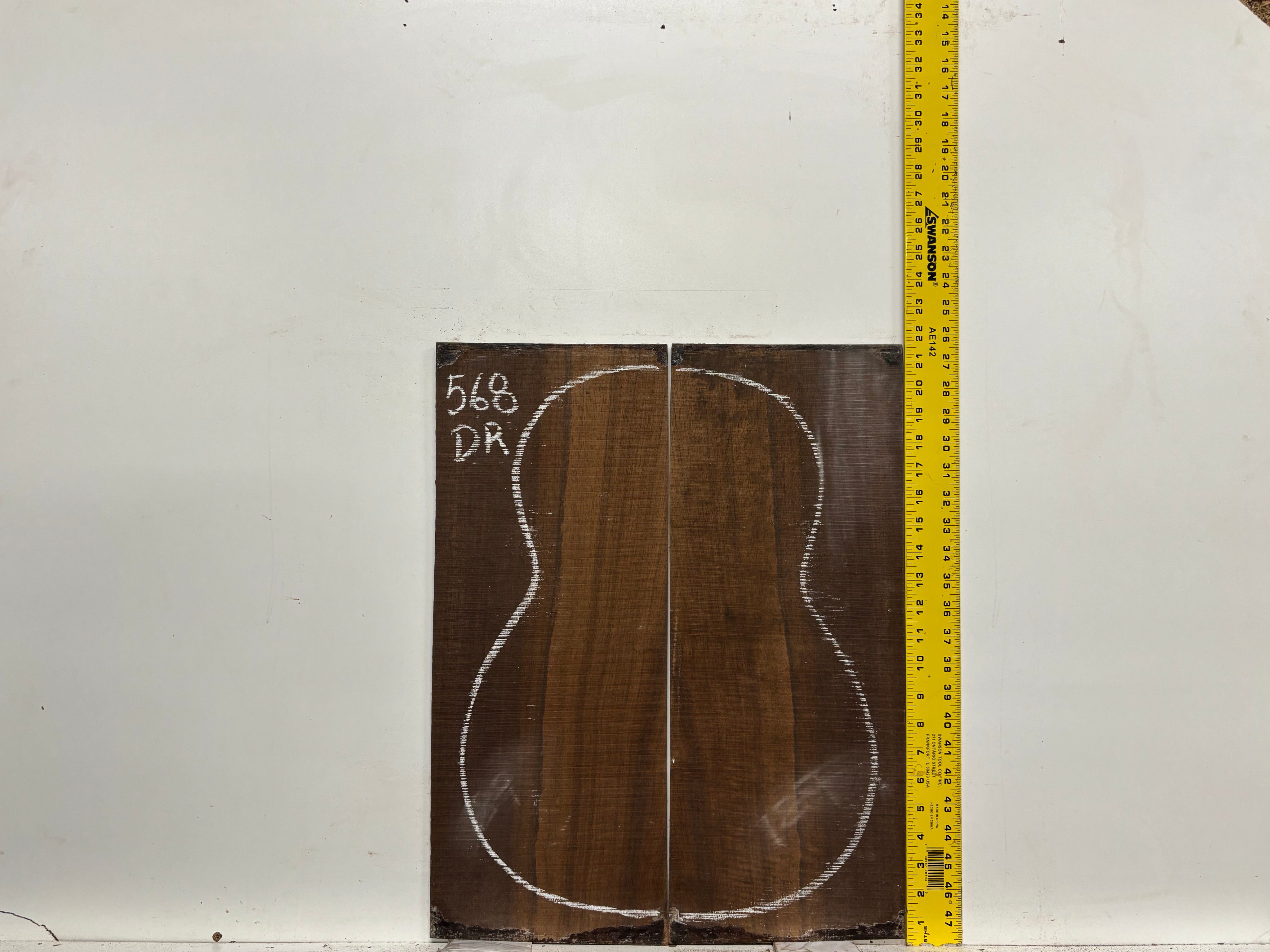 Indian Laurel Dreadnought Guitar Back and Side Set #568 - Exotic Wood Zone