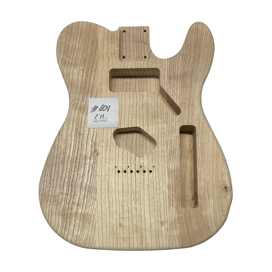 TL-Style White Ash Unfinished Fender Guitar Body #604 - Exotic Wood Zone