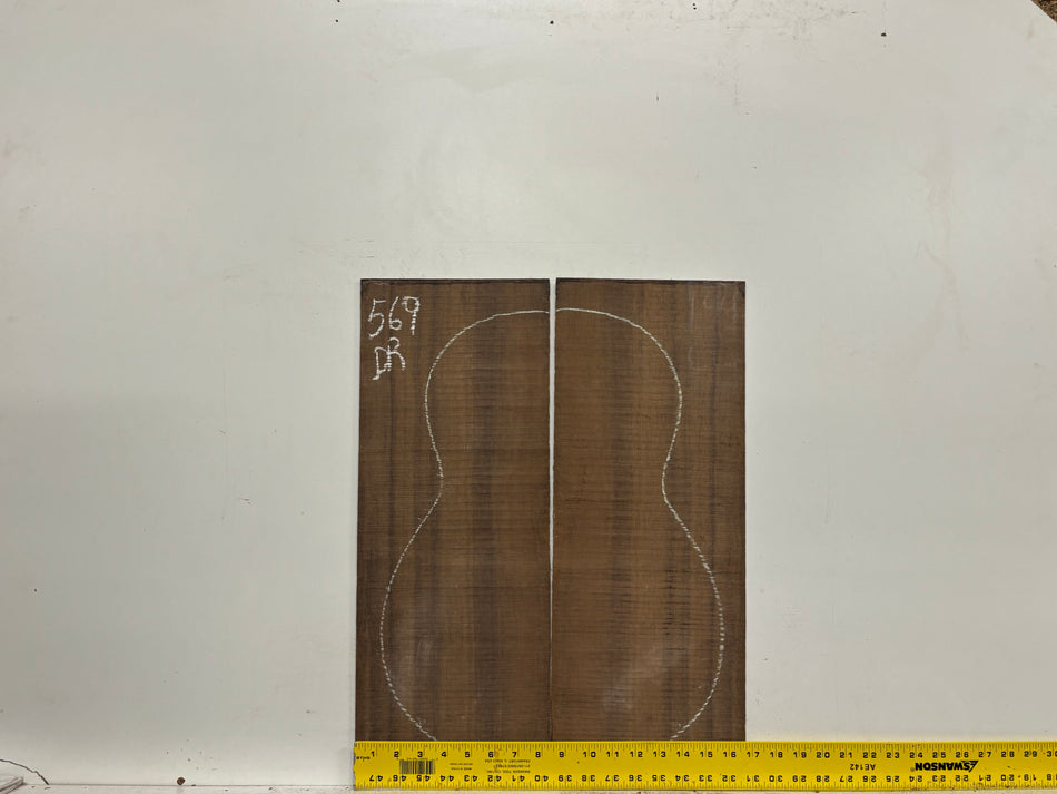 Indian Laurel Dreadnought Guitar Back and Side Set #569 - Exotic Wood Zone