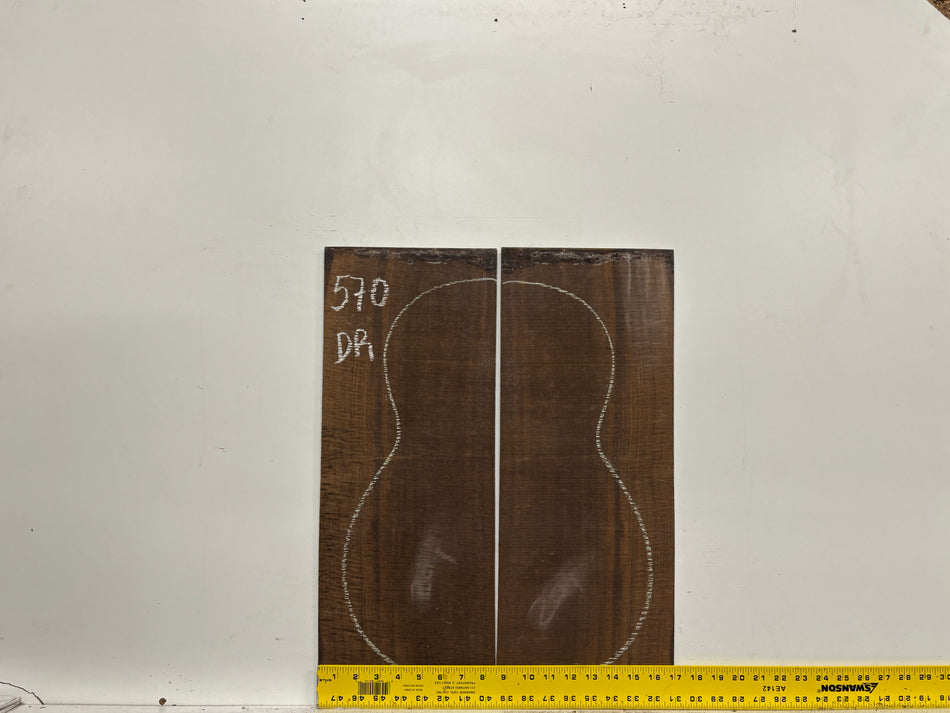 Indian Laurel Dreadnought Guitar Back and Side Set #570 - Exotic Wood Zone