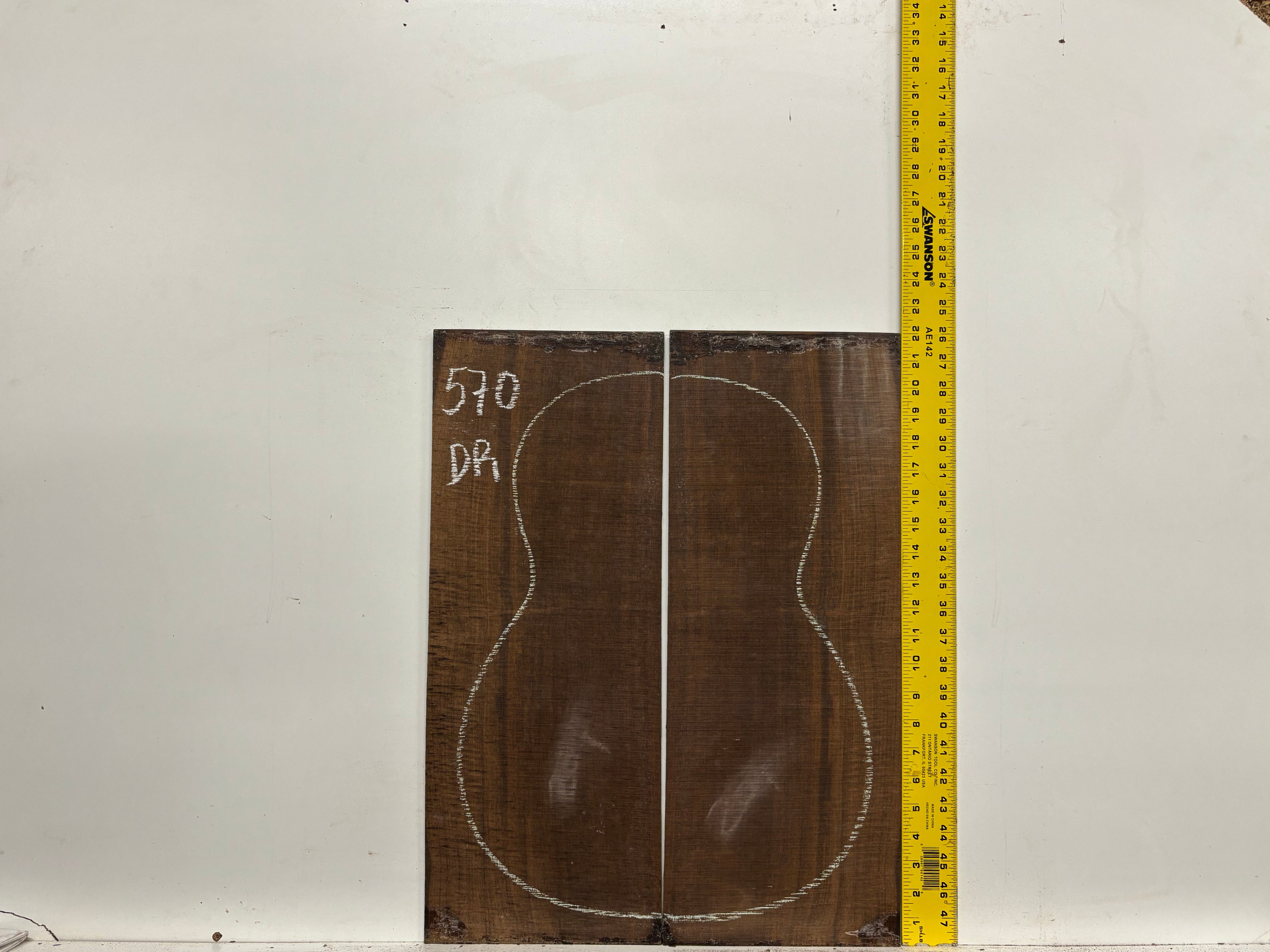 Indian Laurel Dreadnought Guitar Back and Side Set #570 - Exotic Wood Zone