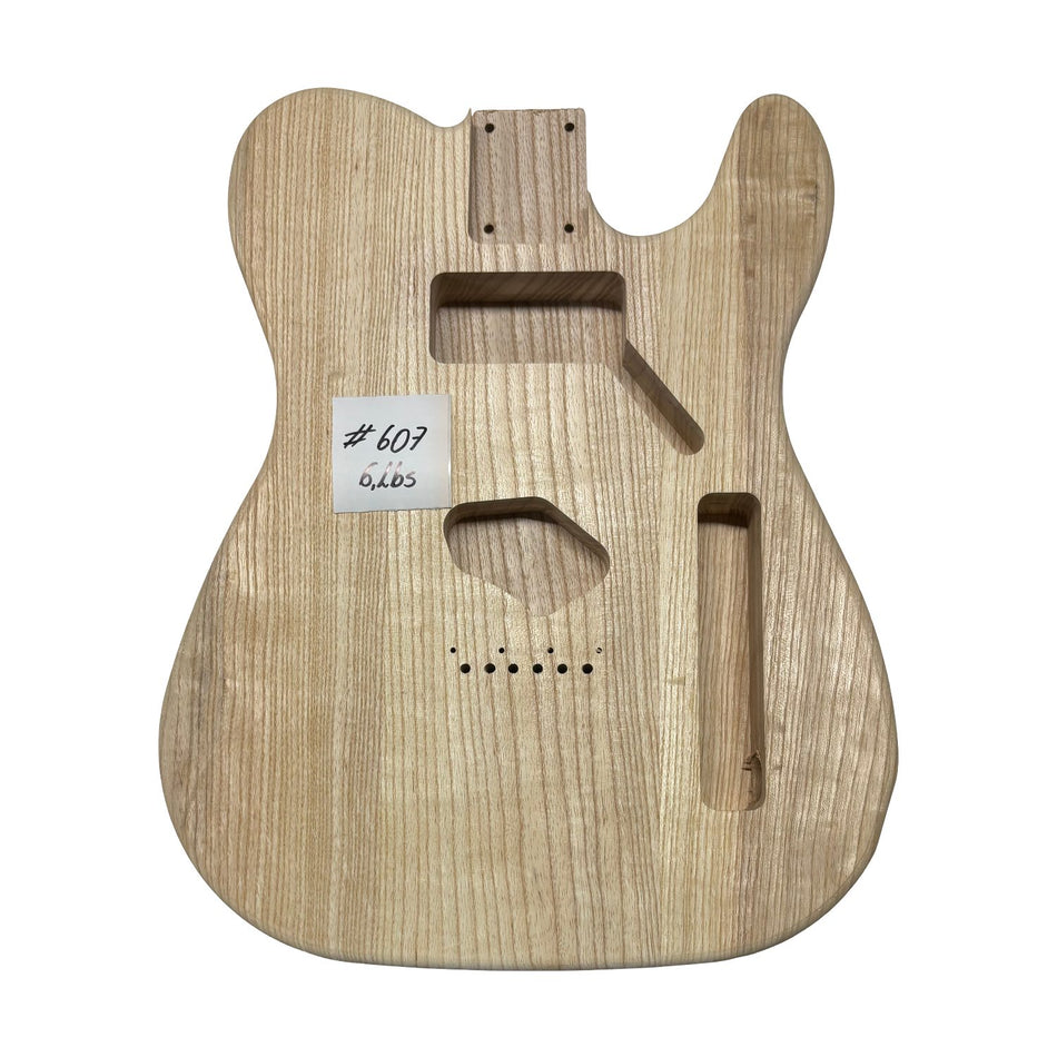 TL-Style White Ash Unfinished Fender Guitar Body #607 - Exotic Wood Zone