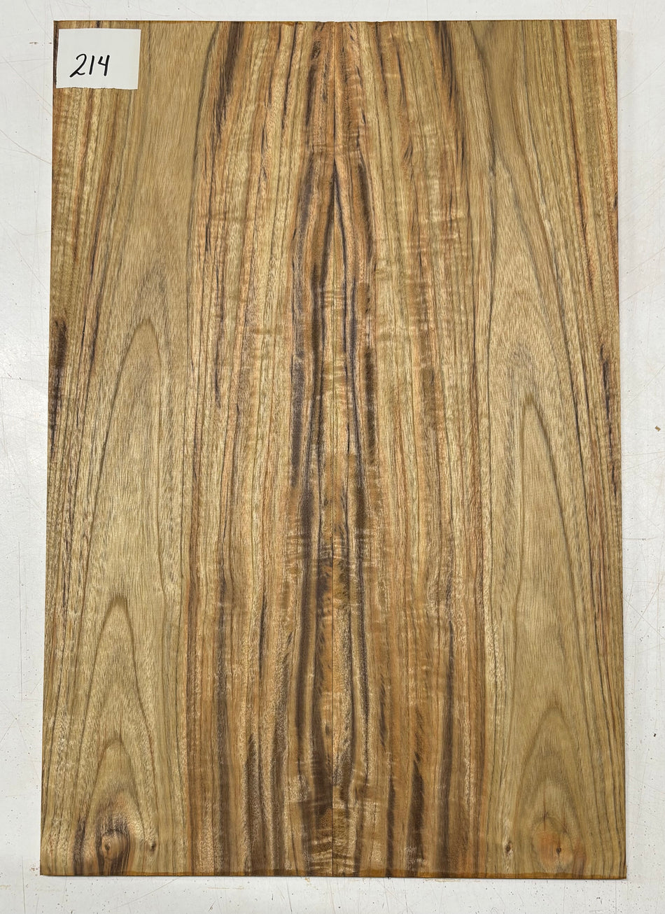 Flame Teak Guitar Drop Top 21" x 7-1/8" x 3/8" #214
