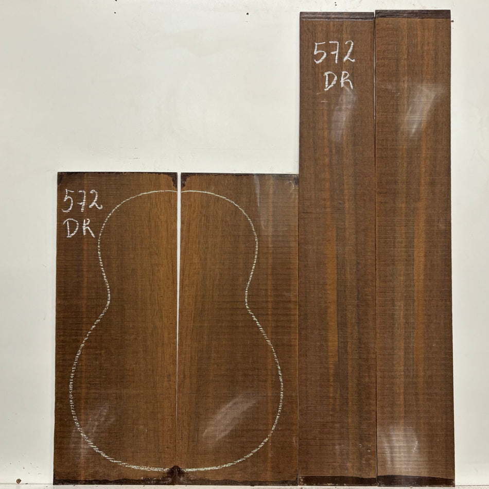 Indian Laurel Dreadnought Guitar Back and Side Set #572 - Exotic Wood Zone